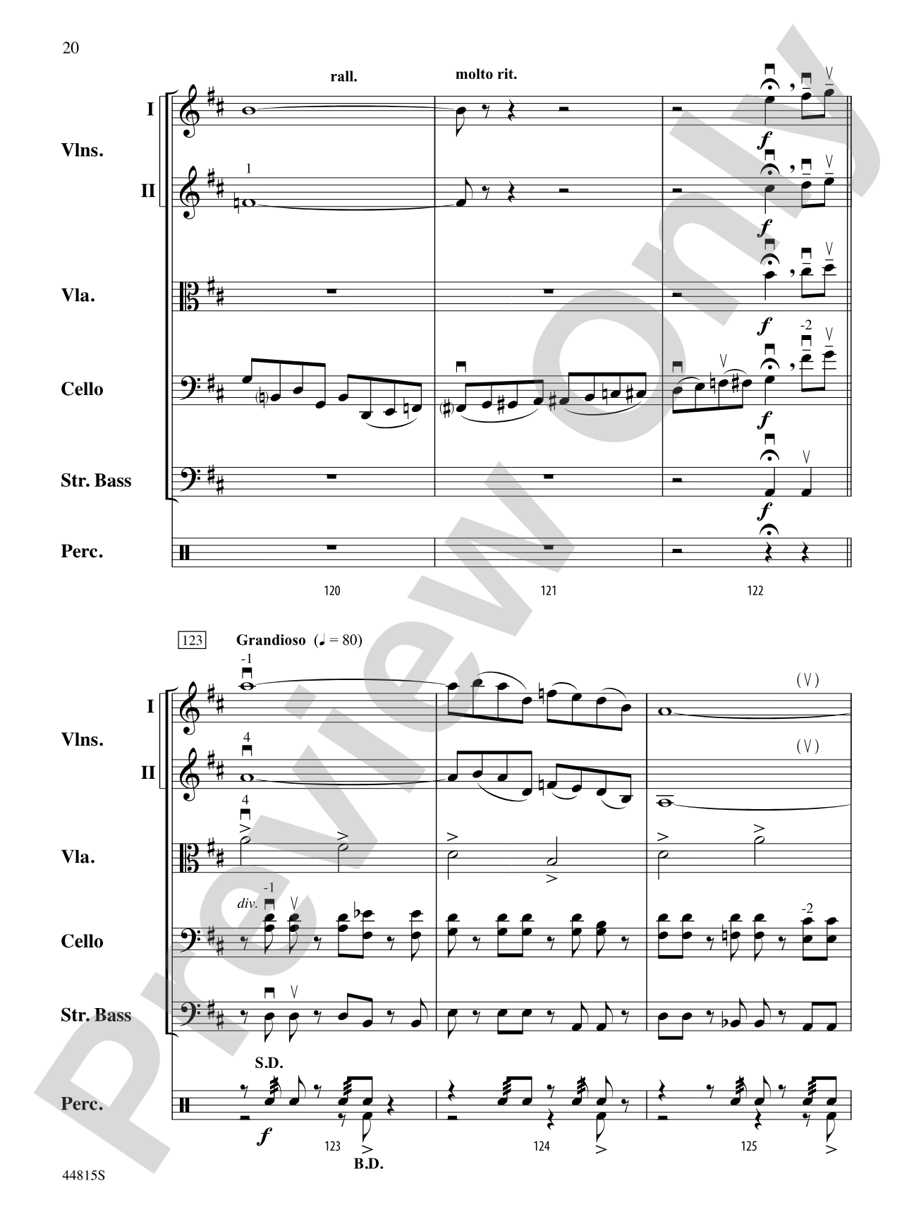 An American in Paris, Highlights from: String Orchestra Conductor Score & Parts