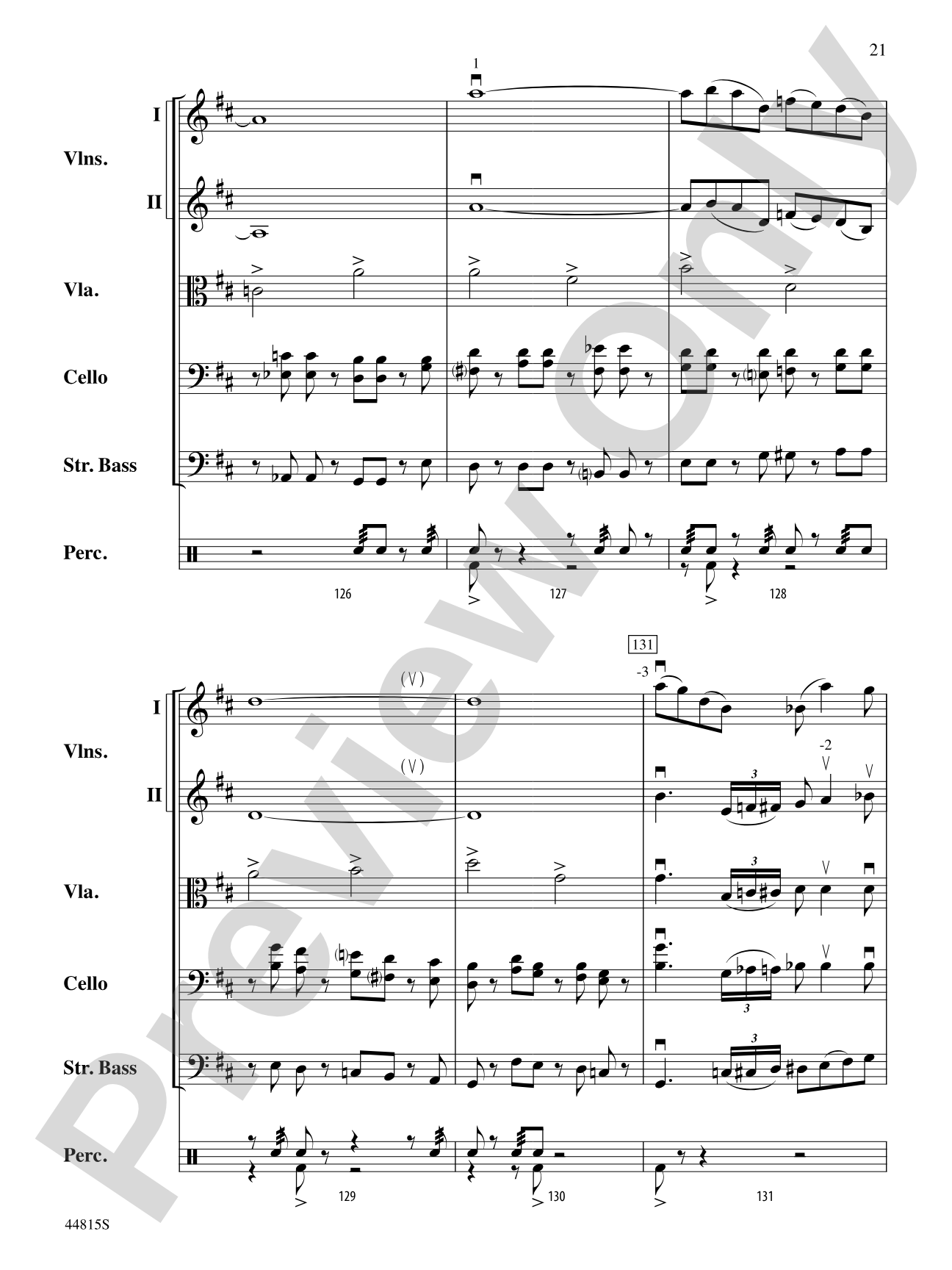 An American in Paris, Highlights from: String Orchestra Conductor Score & Parts