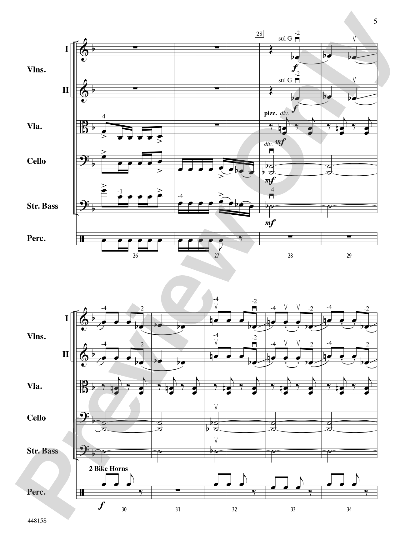 An American in Paris, Highlights from: String Orchestra Conductor Score & Parts