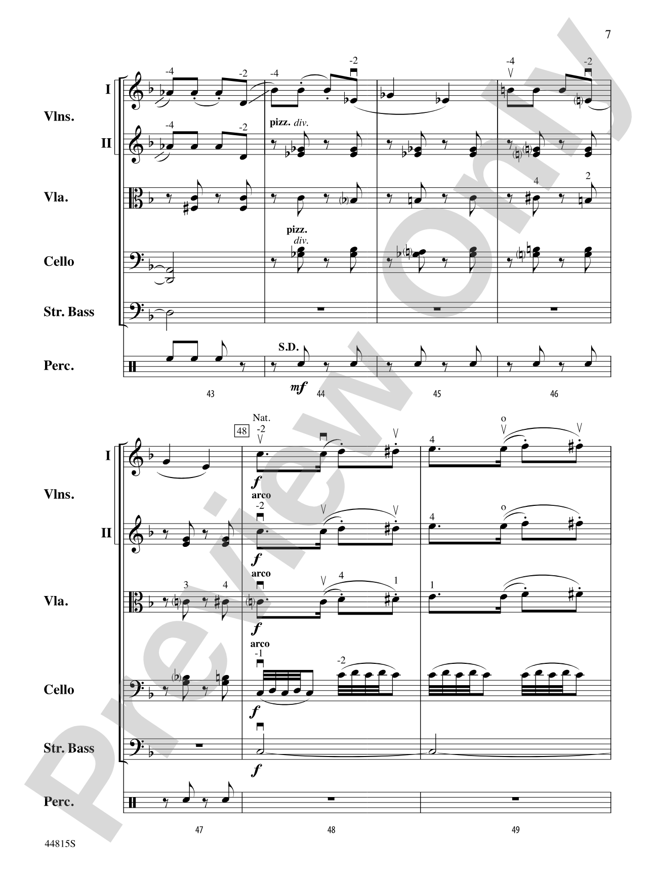 An American in Paris, Highlights from: String Orchestra Conductor Score & Parts