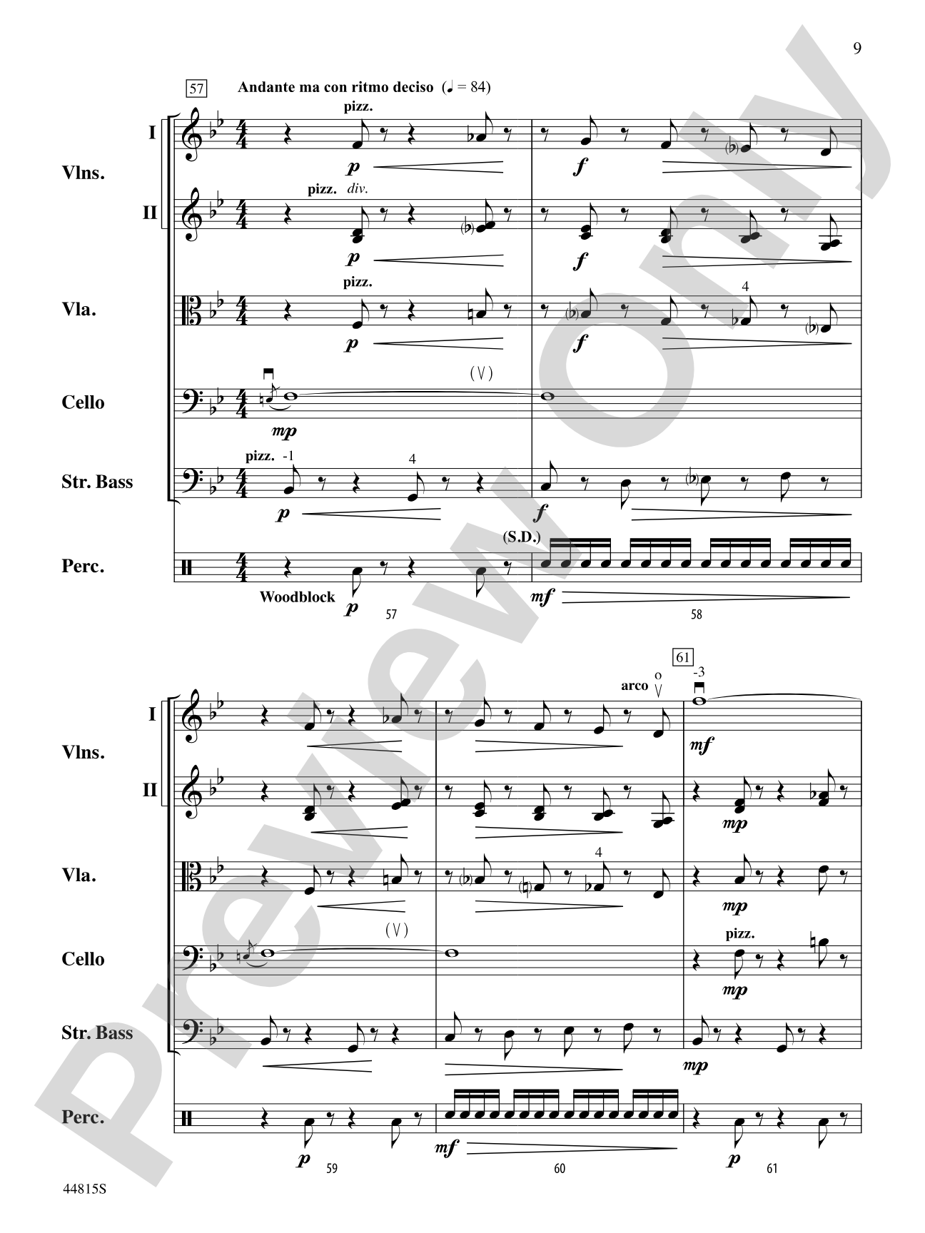 An American in Paris, Highlights from: String Orchestra Conductor Score & Parts