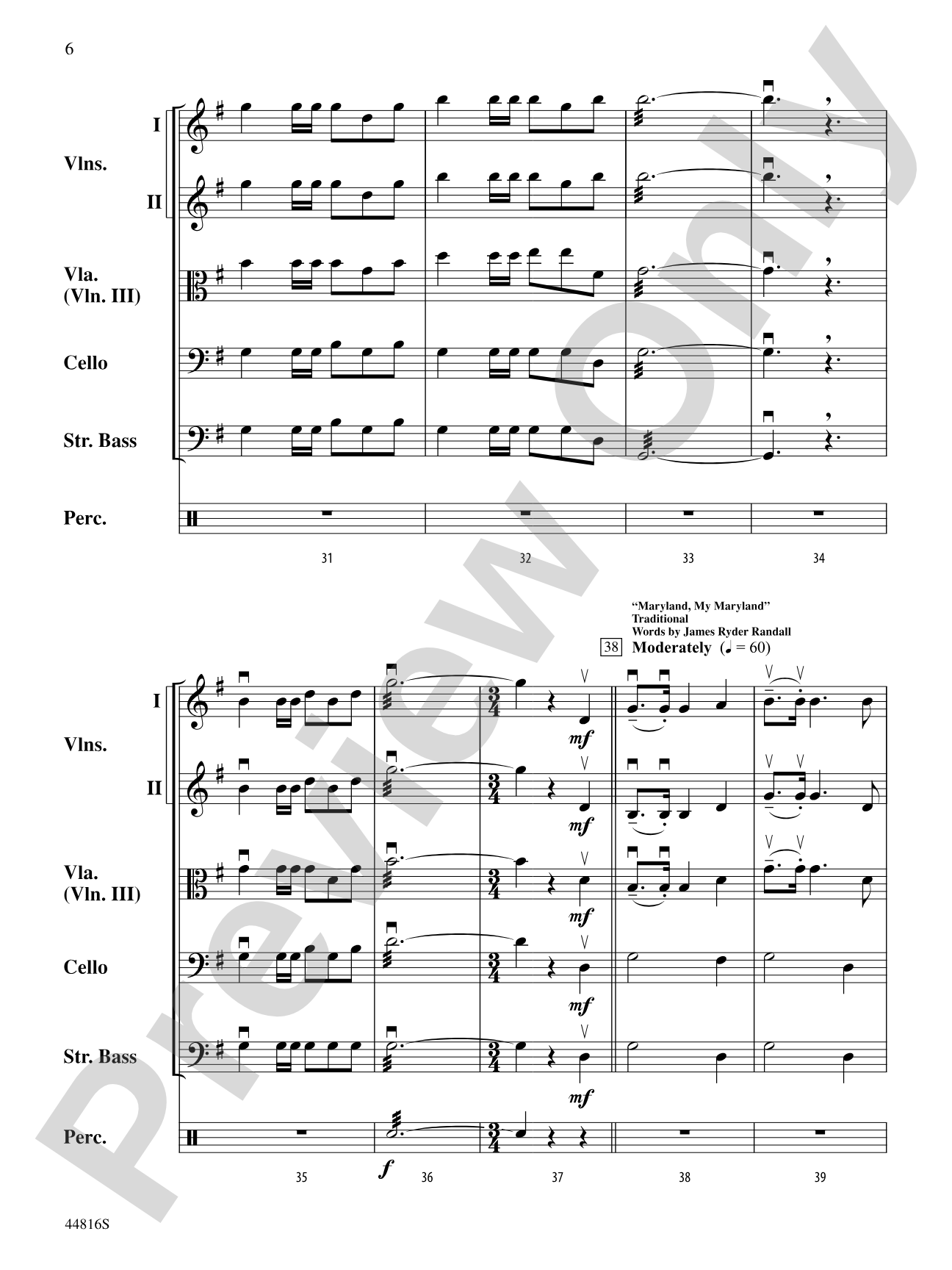American Triple Crown: String Orchestra Conductor Score & Parts