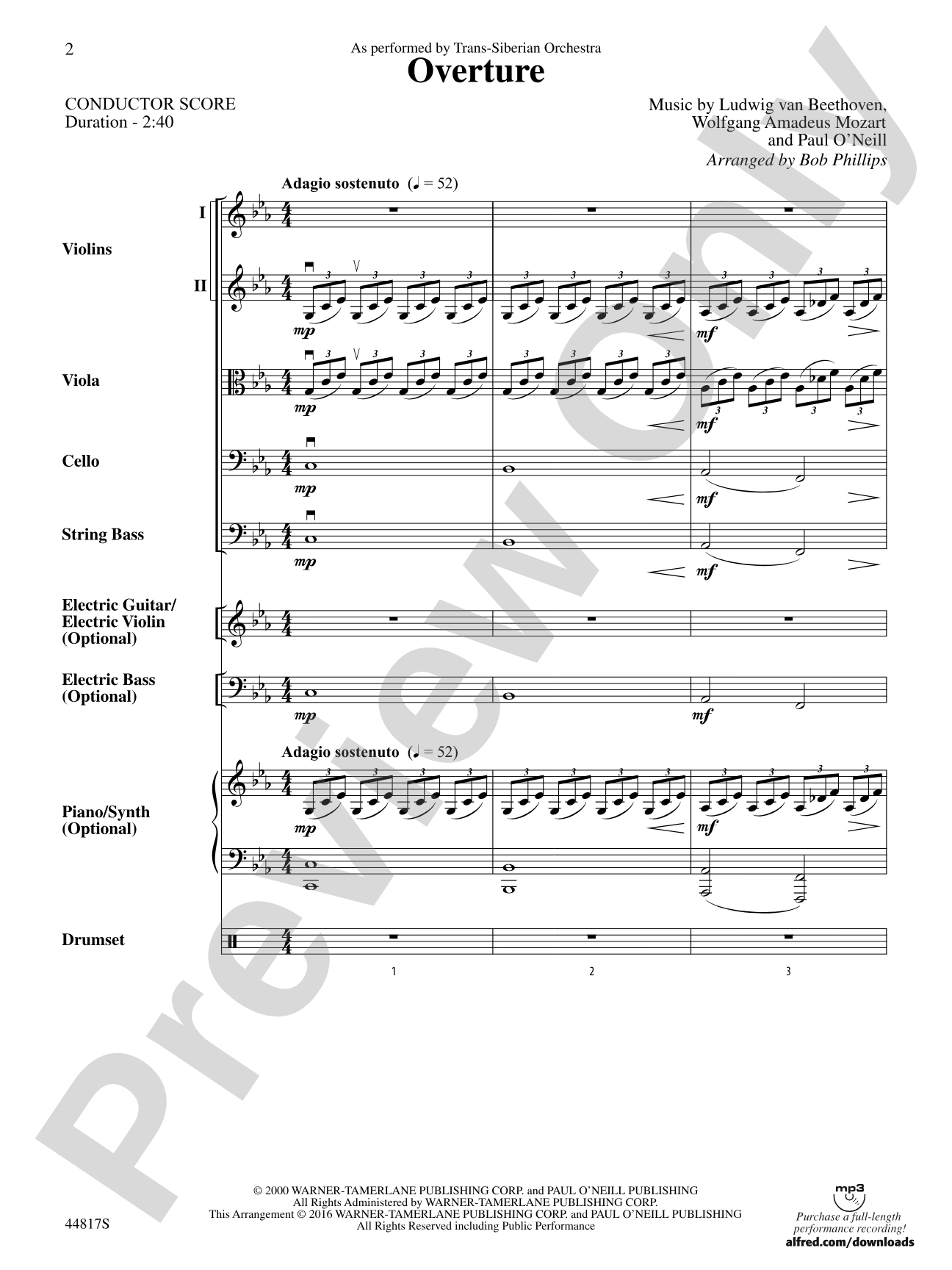 Overture: String Orchestra Conductor Score & Parts