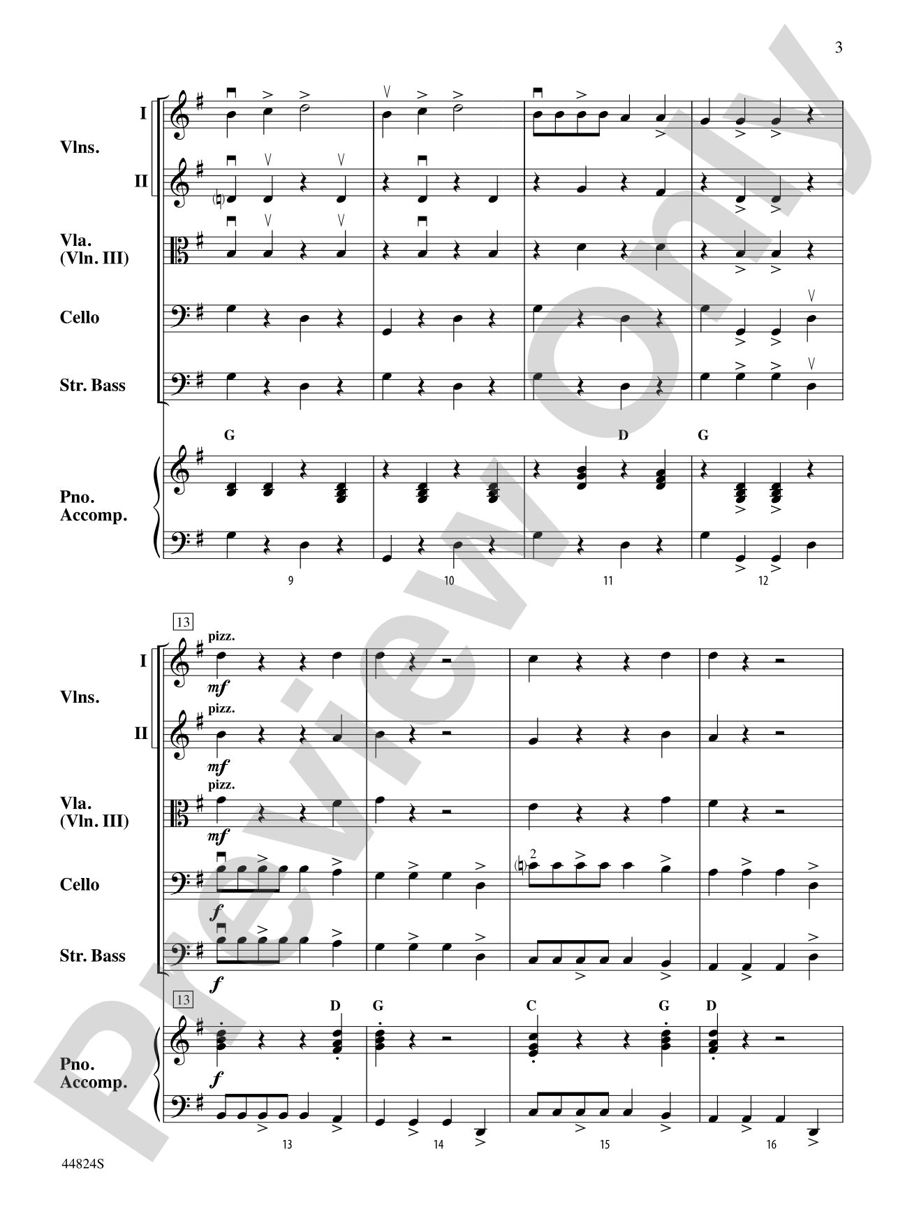 American Square Dance Set: String Orchestra Conductor Score & Parts