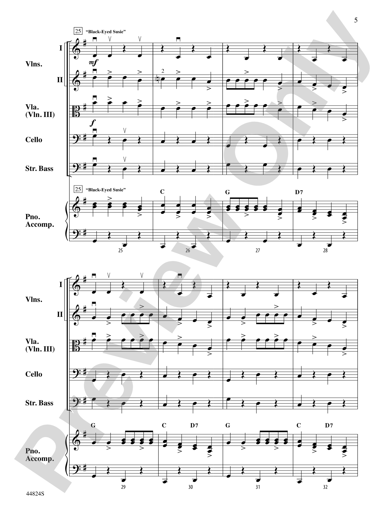 American Square Dance Set: String Orchestra Conductor Score & Parts