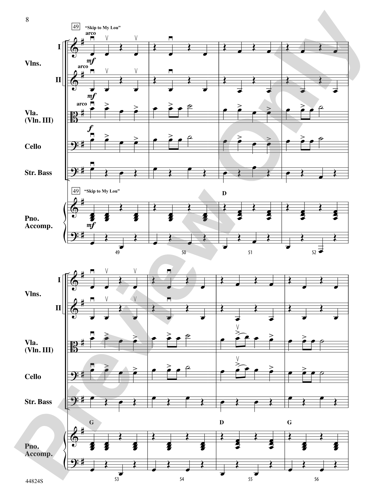 American Square Dance Set: String Orchestra Conductor Score & Parts