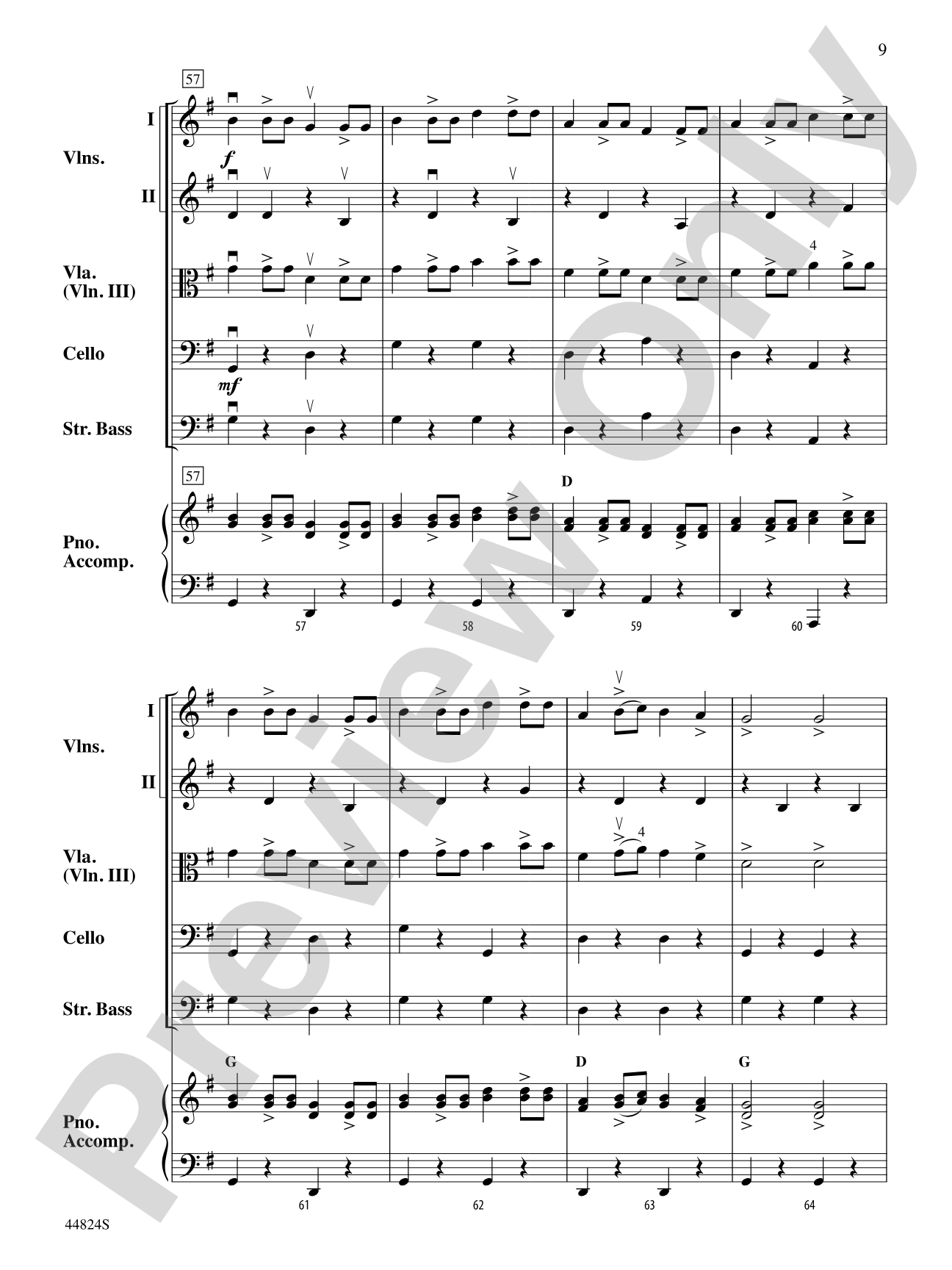 American Square Dance Set: String Orchestra Conductor Score & Parts