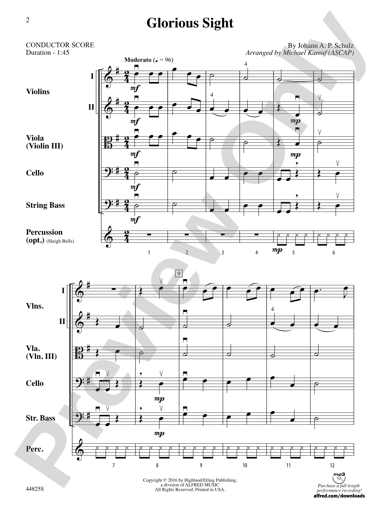 Glorious Sight: String Orchestra Conductor Score & Parts