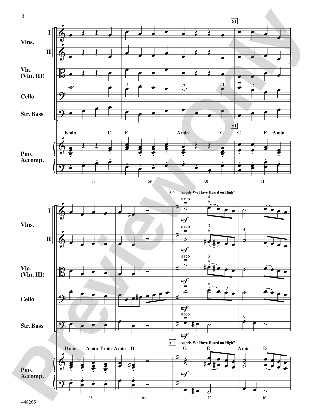 Christmas Cello-bration: String Orchestra Conductor Score & Parts