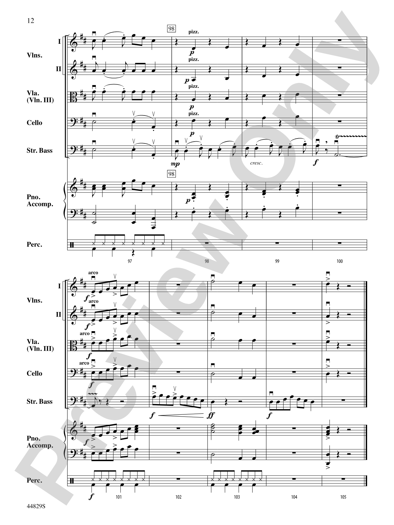 Uno, Dos, Bass!: String Orchestra Conductor Score & Parts