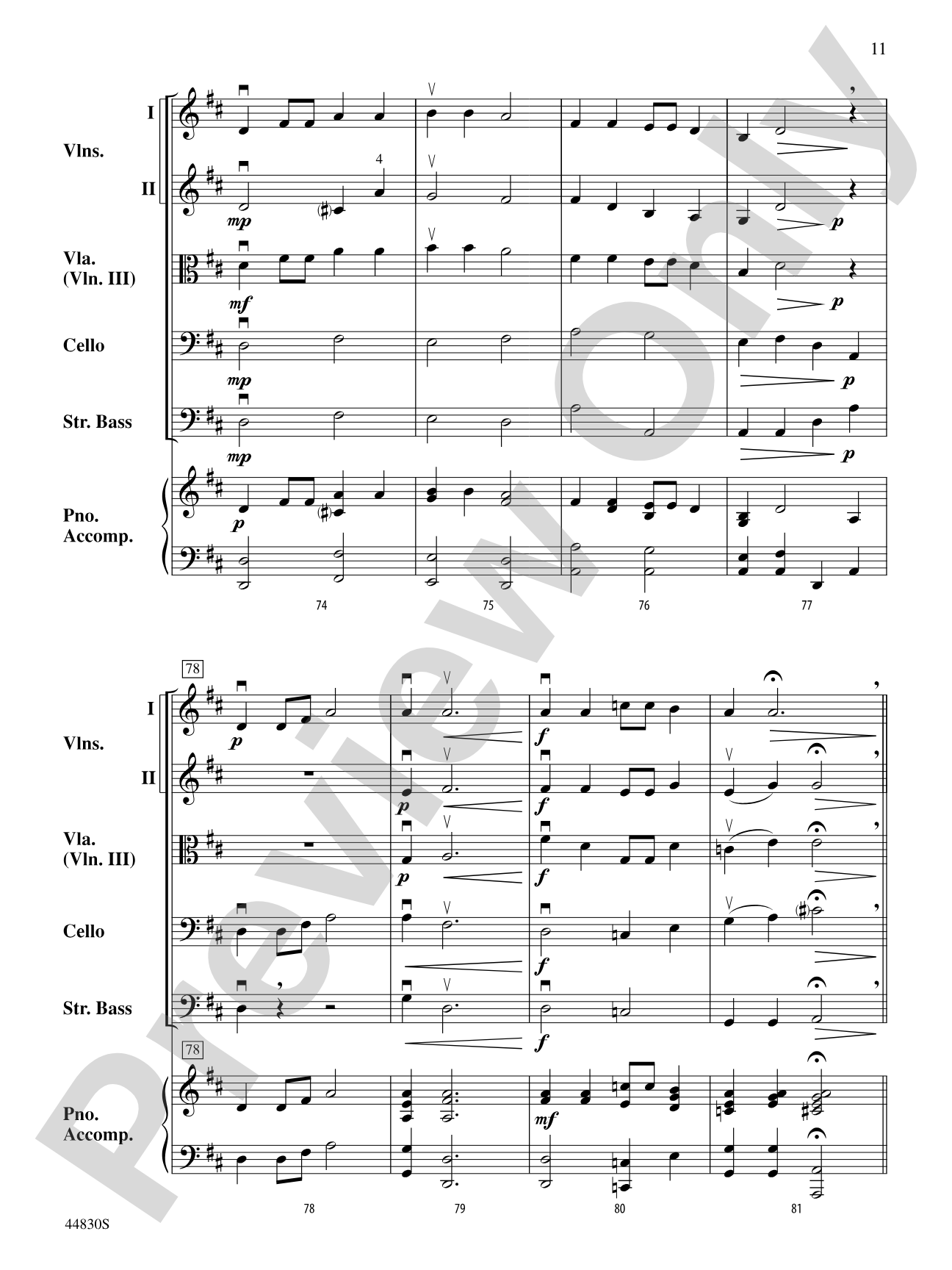 Smoky Mountain Christmas: String Orchestra Conductor Score & Parts
