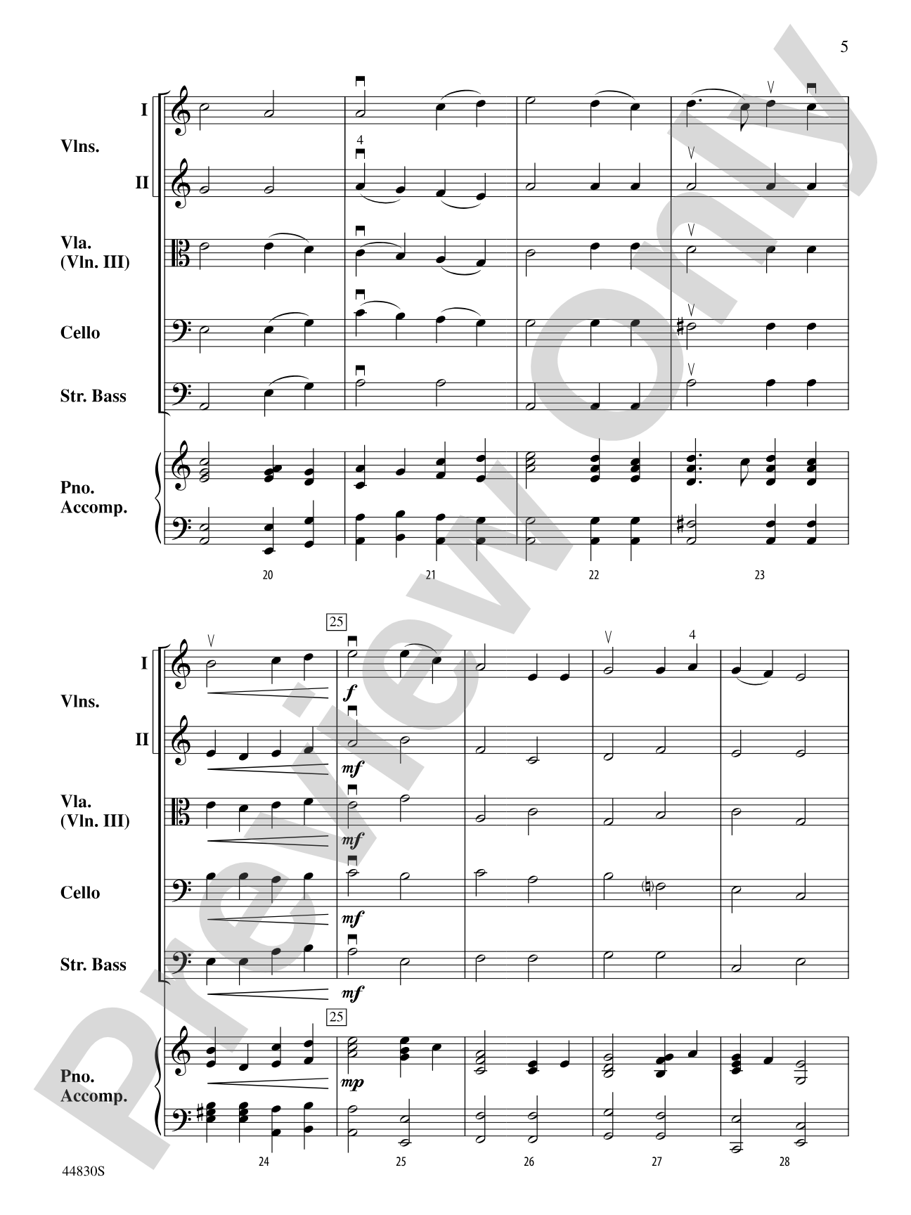 Smoky Mountain Christmas: String Orchestra Conductor Score & Parts