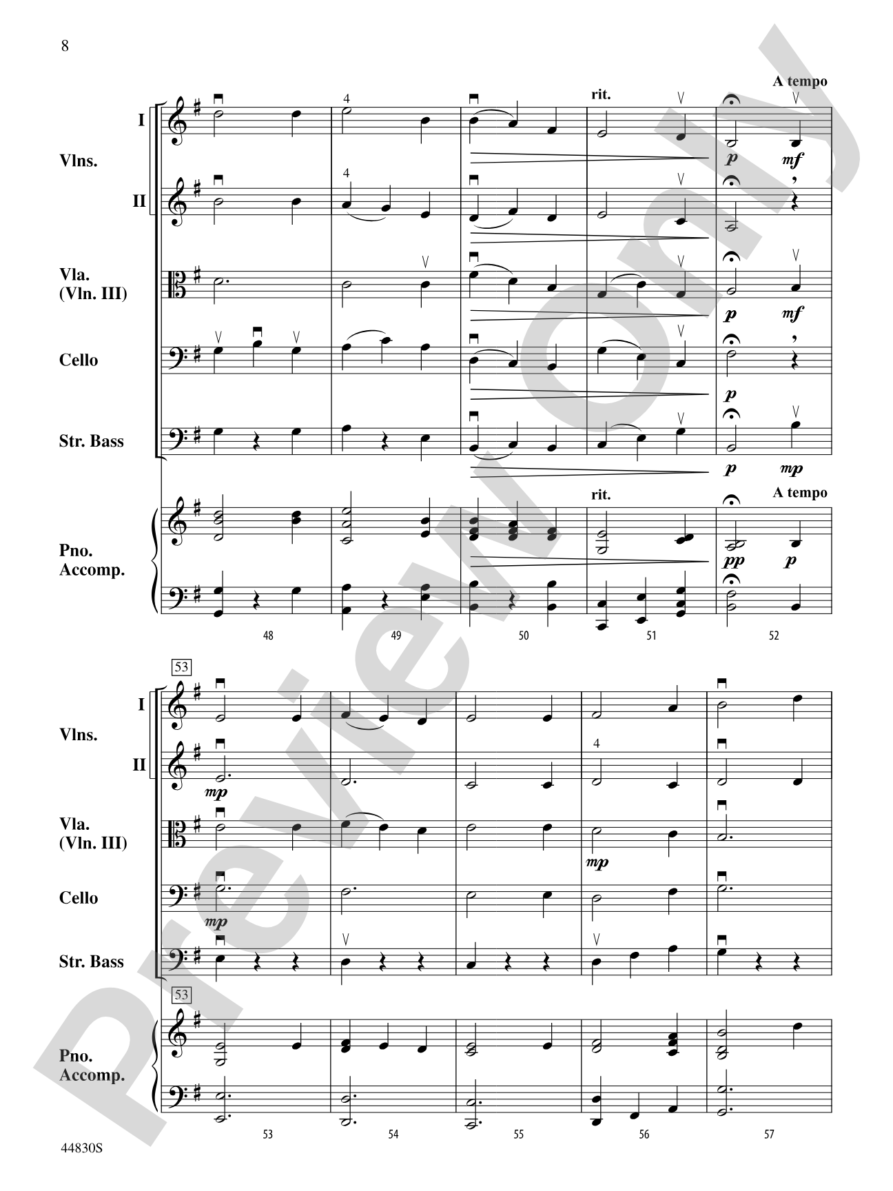 Smoky Mountain Christmas: String Orchestra Conductor Score & Parts