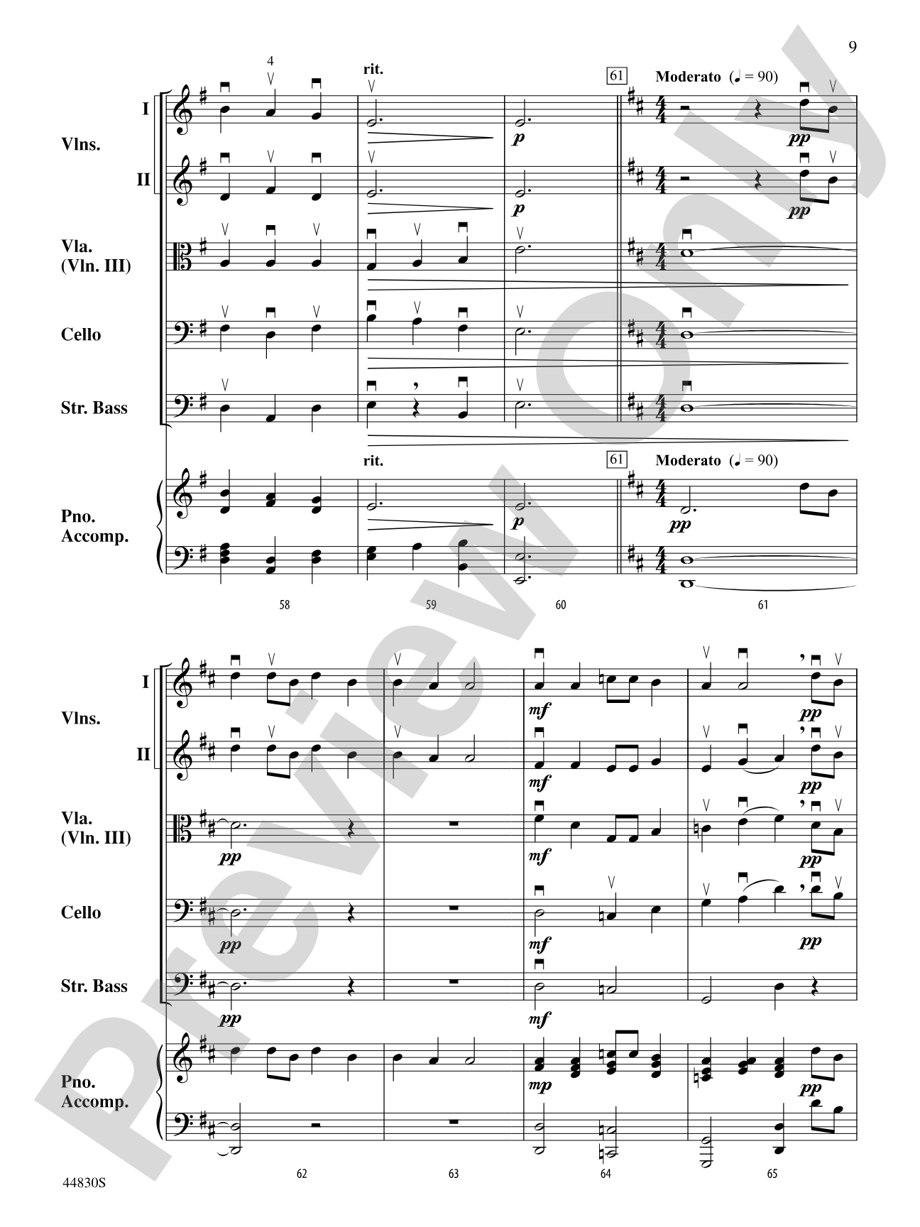 Smoky Mountain Christmas: String Orchestra Conductor Score & Parts