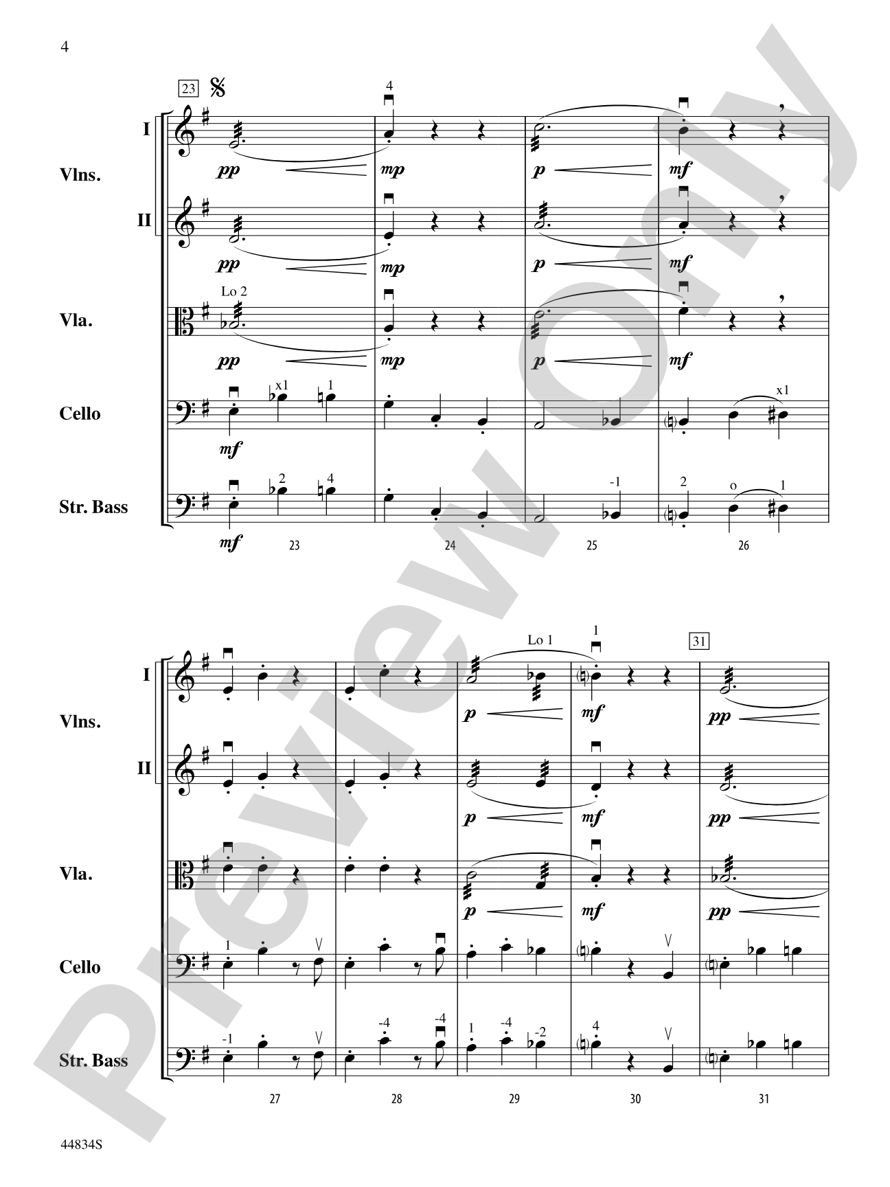 Masquerade: String Orchestra Conductor Score & Parts