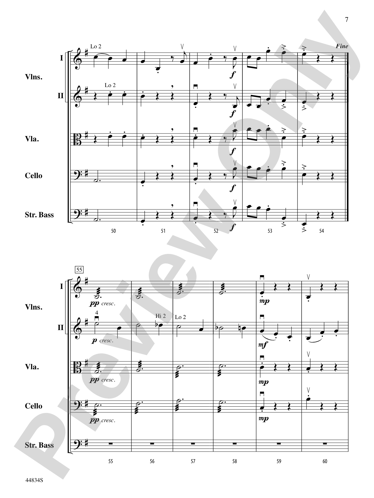 Masquerade: String Orchestra Conductor Score & Parts