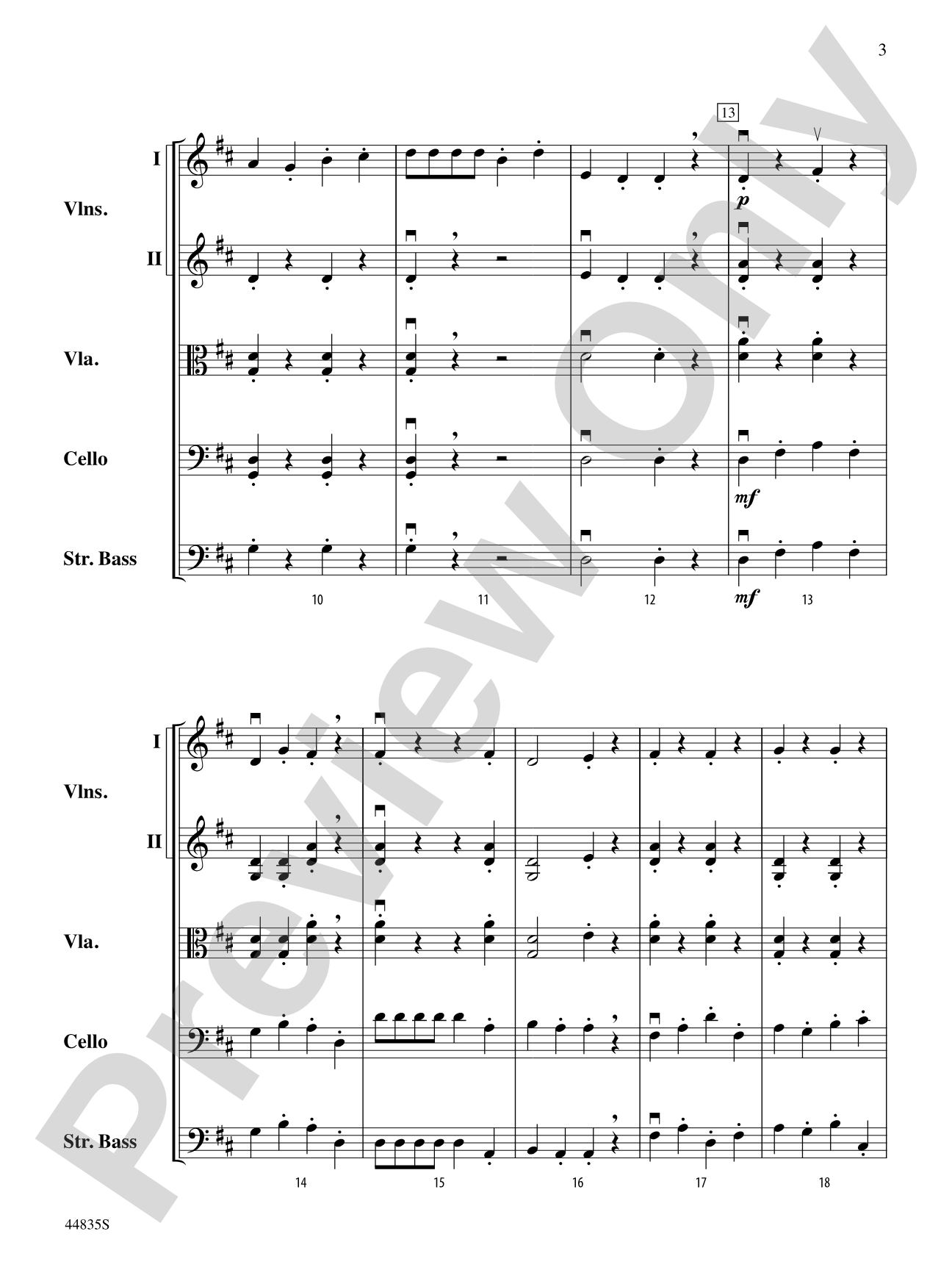 Buckland Hollow: String Orchestra Conductor Score & Parts