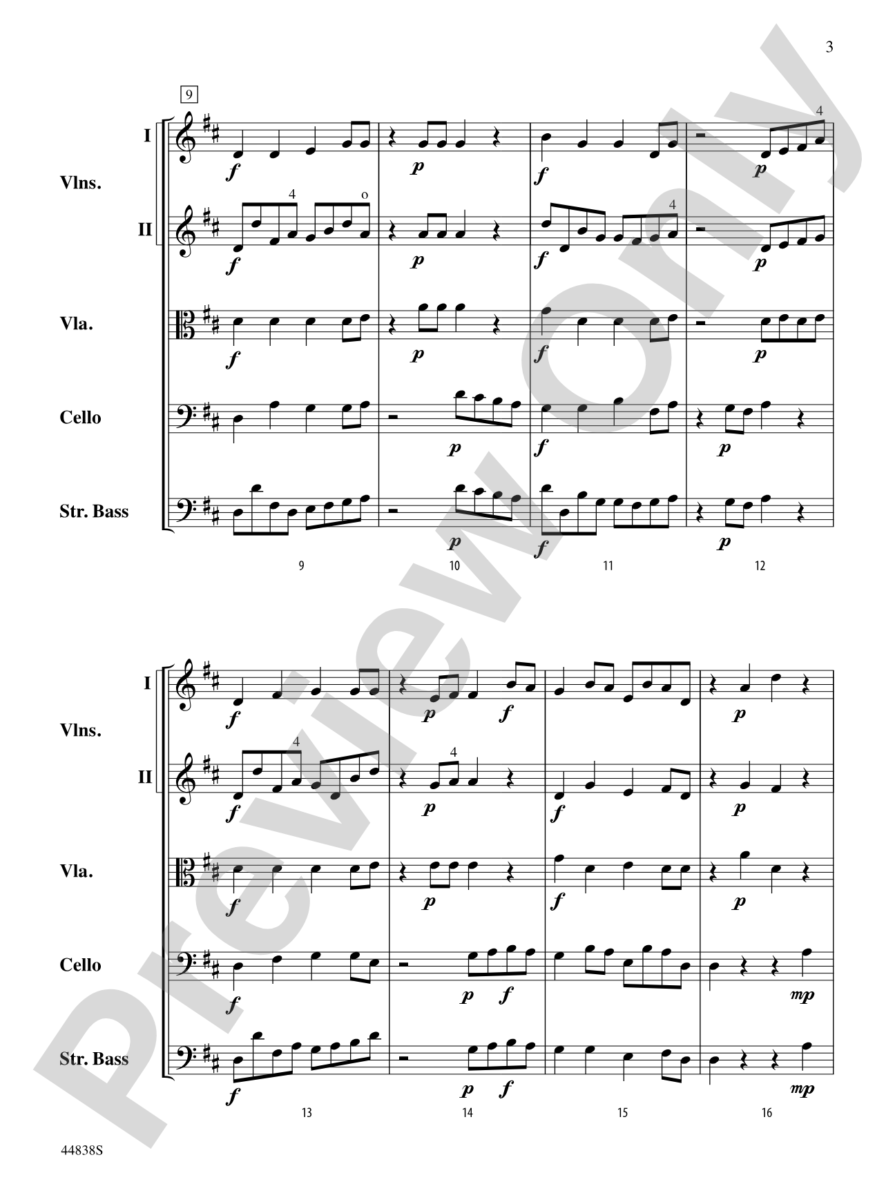 Bowless Beguine: String Orchestra Conductor Score & Parts