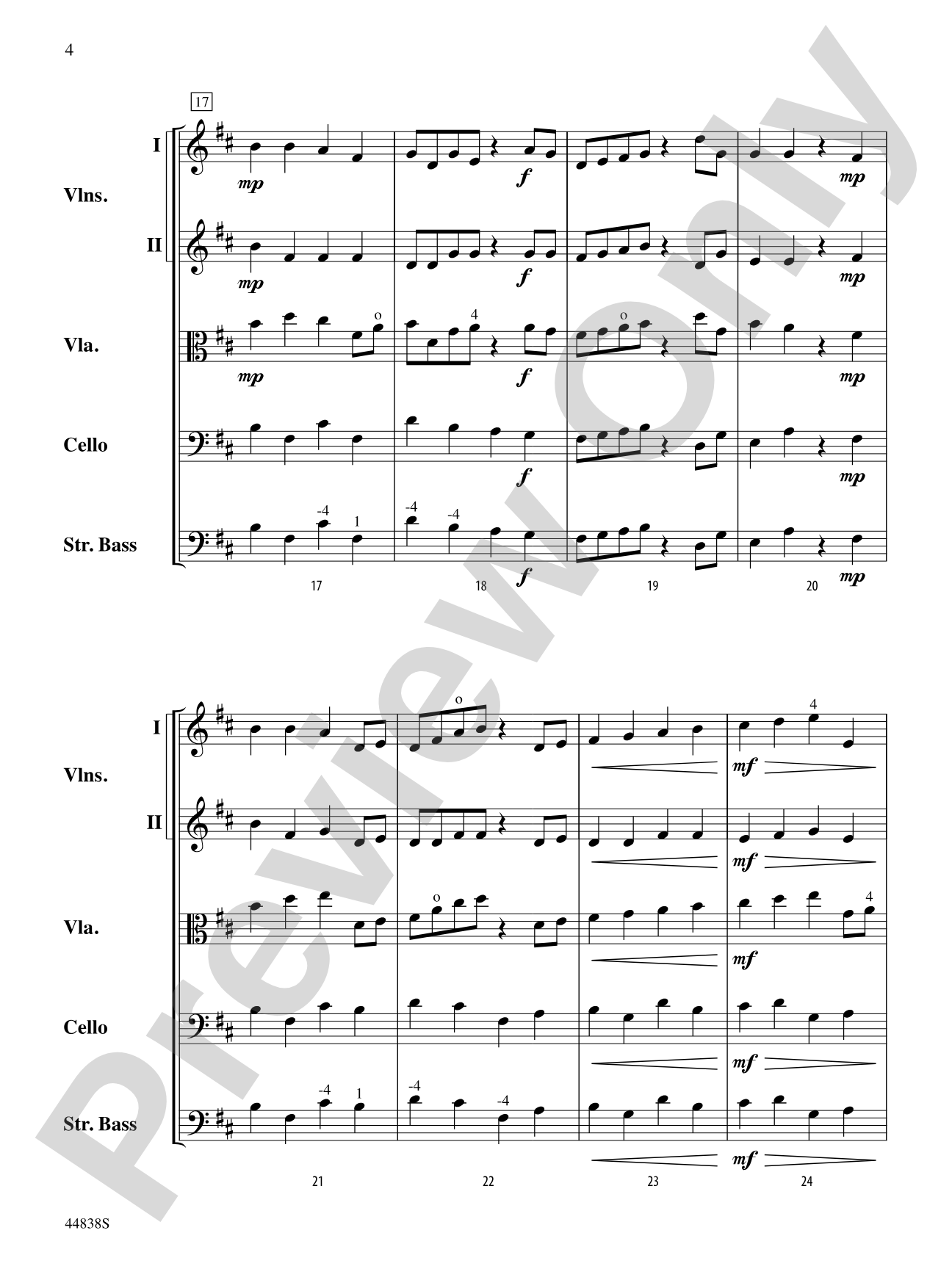 Bowless Beguine: String Orchestra Conductor Score & Parts