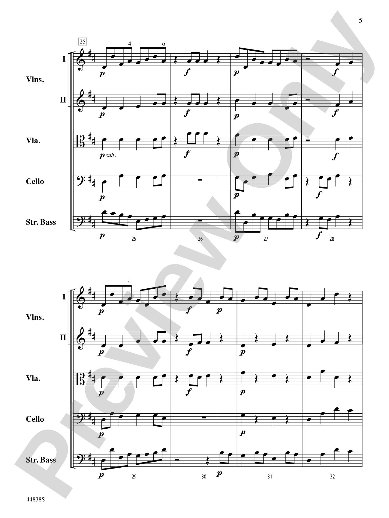 Bowless Beguine: String Orchestra Conductor Score & Parts