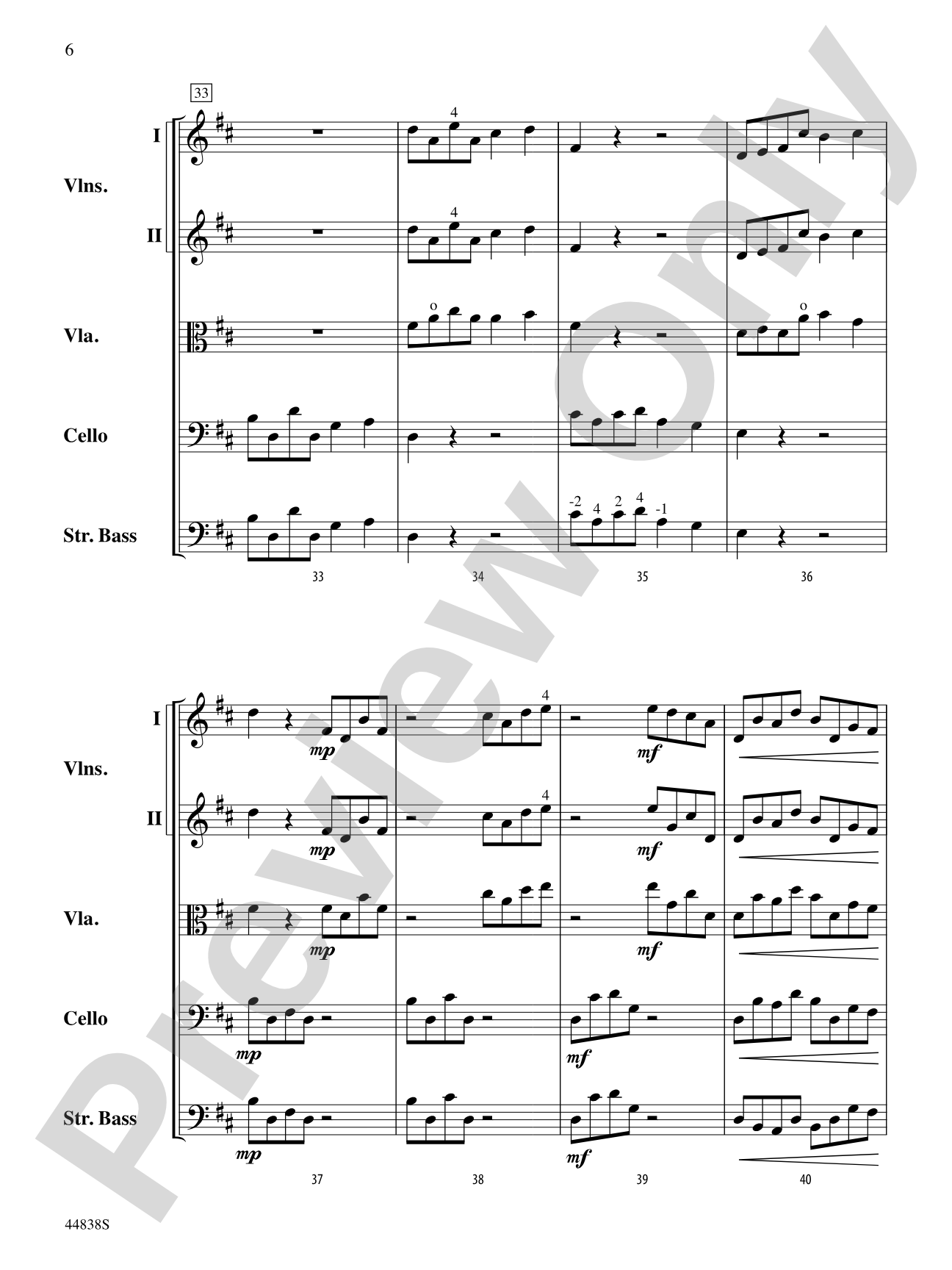 Bowless Beguine: String Orchestra Conductor Score & Parts