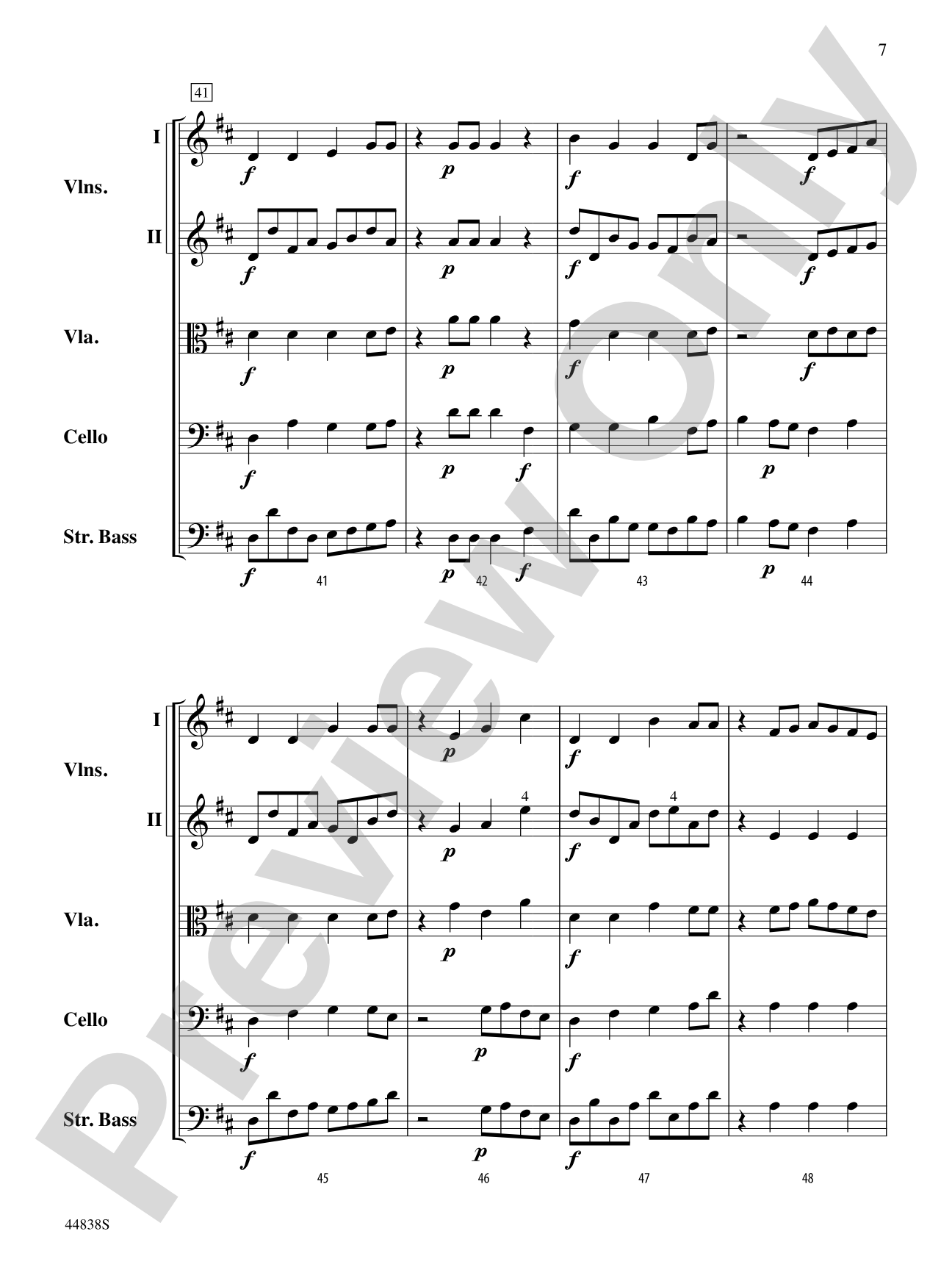 Bowless Beguine: String Orchestra Conductor Score & Parts