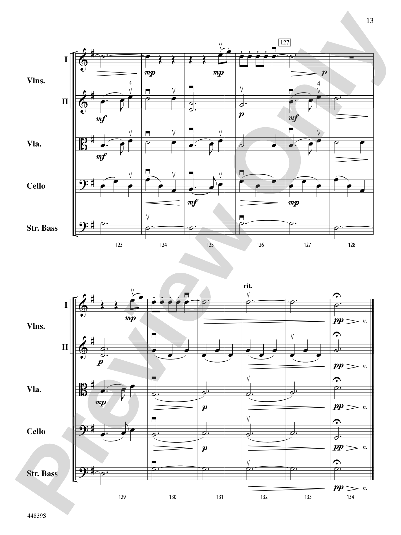 Acadia First Light: String Orchestra Conductor Score & Parts