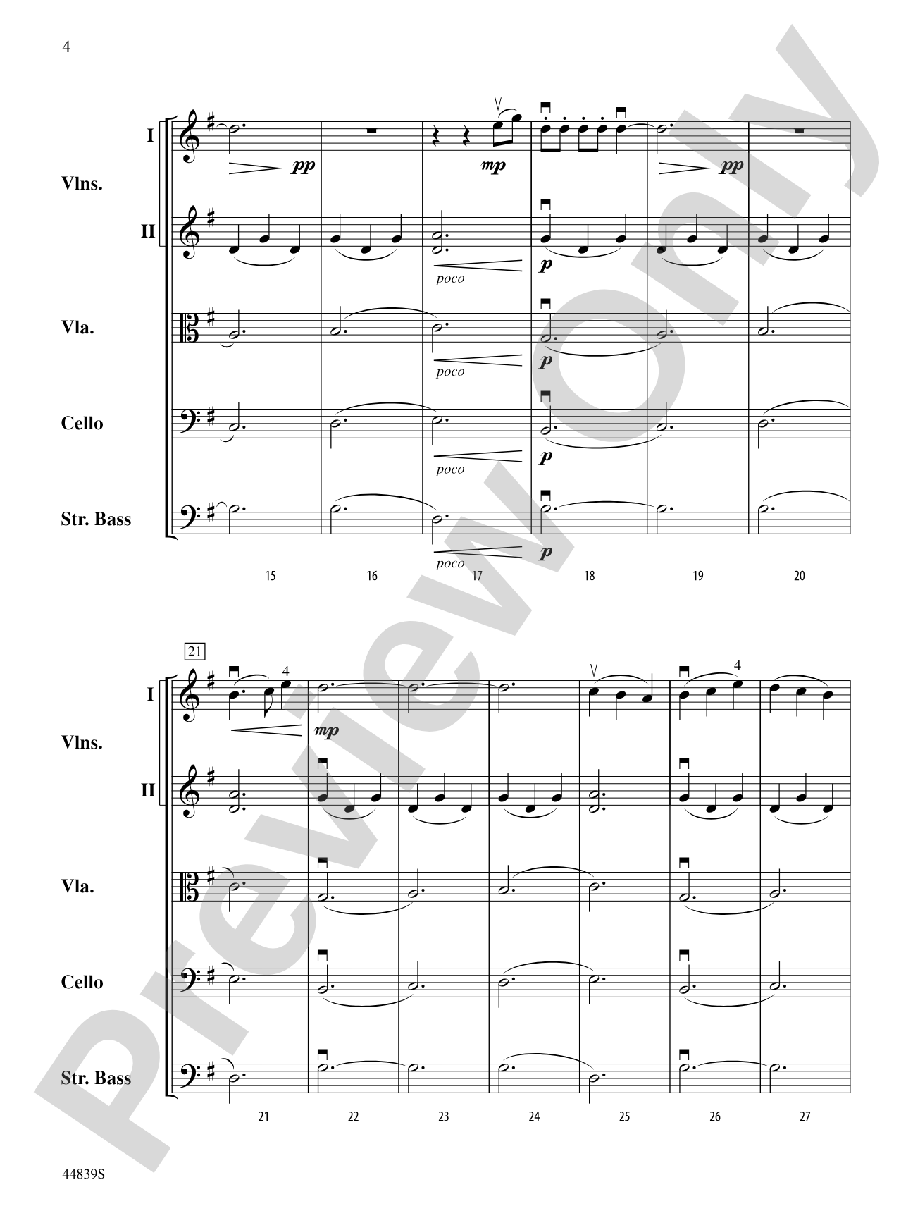 Acadia First Light: String Orchestra Conductor Score & Parts