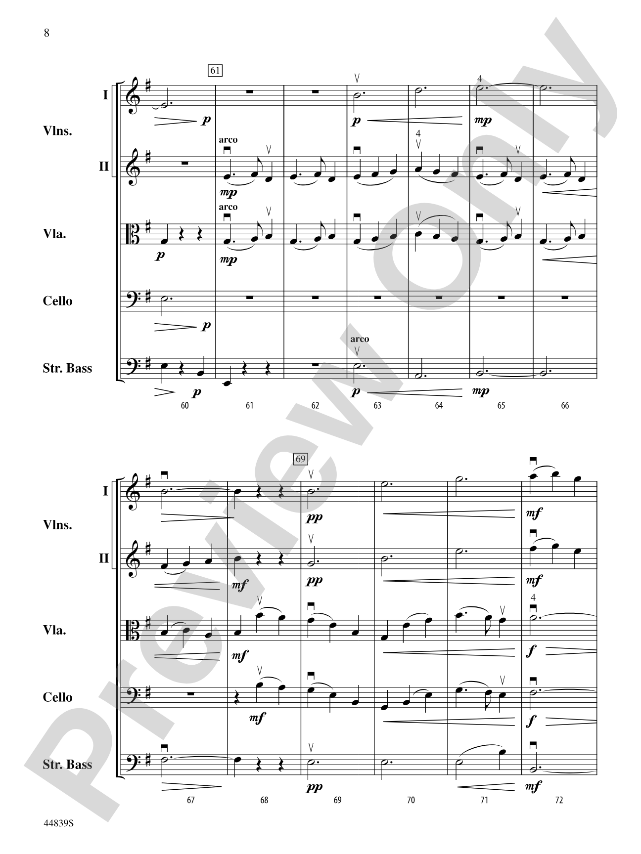 Acadia First Light: String Orchestra Conductor Score & Parts