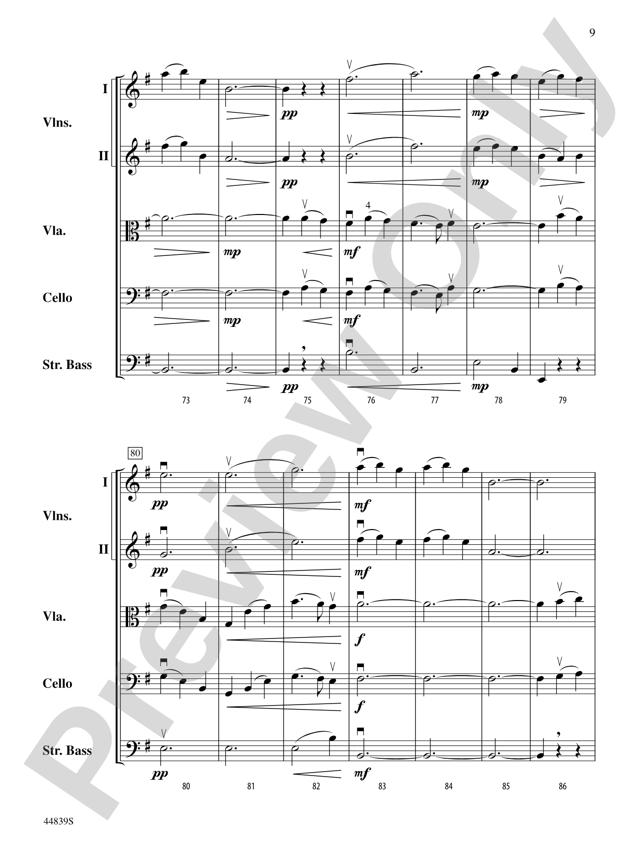 Acadia First Light: String Orchestra Conductor Score & Parts