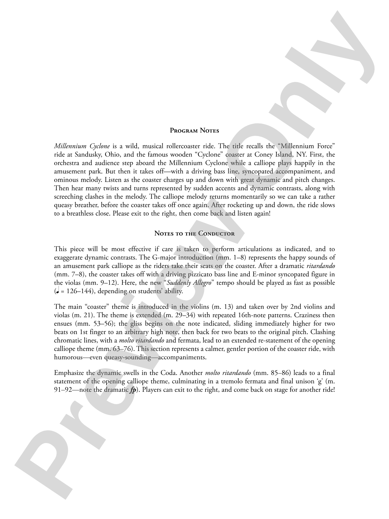 Millennium Cyclone: String Orchestra Conductor Score & Parts