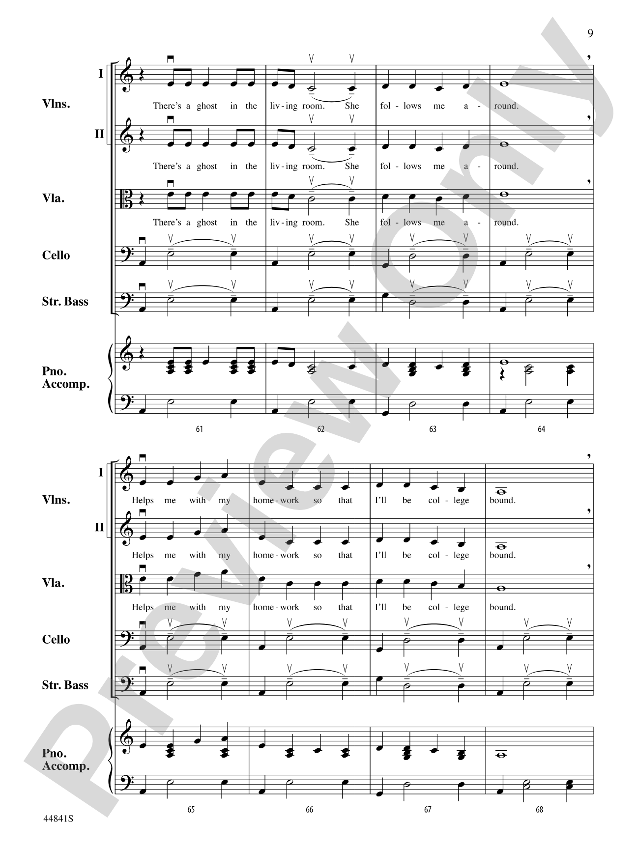 Ghost in the Living Room: String Orchestra Conductor Score & Parts