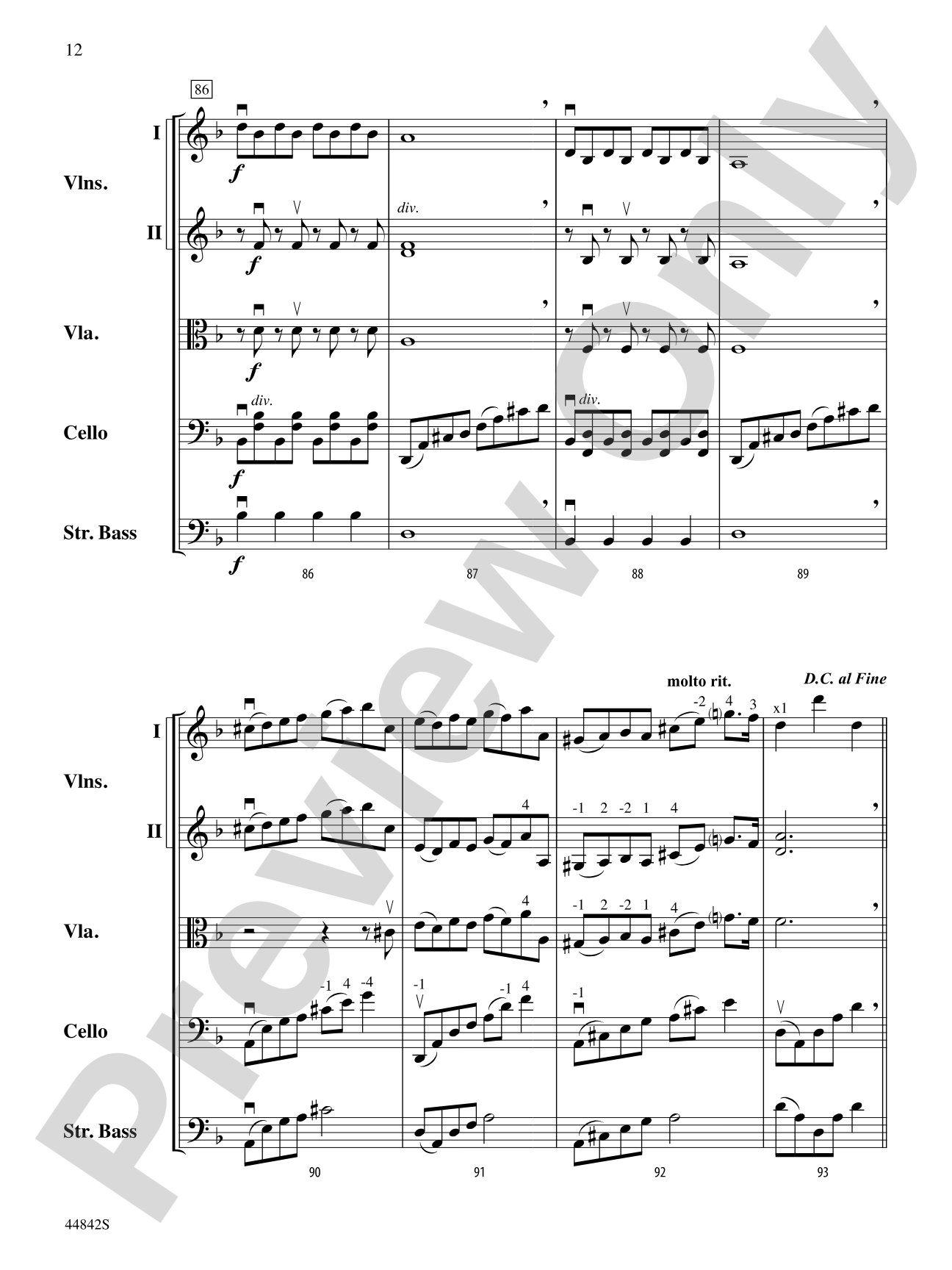 Russian Fantasy: String Orchestra Conductor Score & Parts