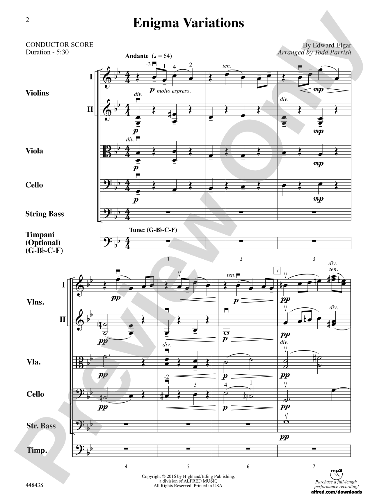 Enigma Variations: Score