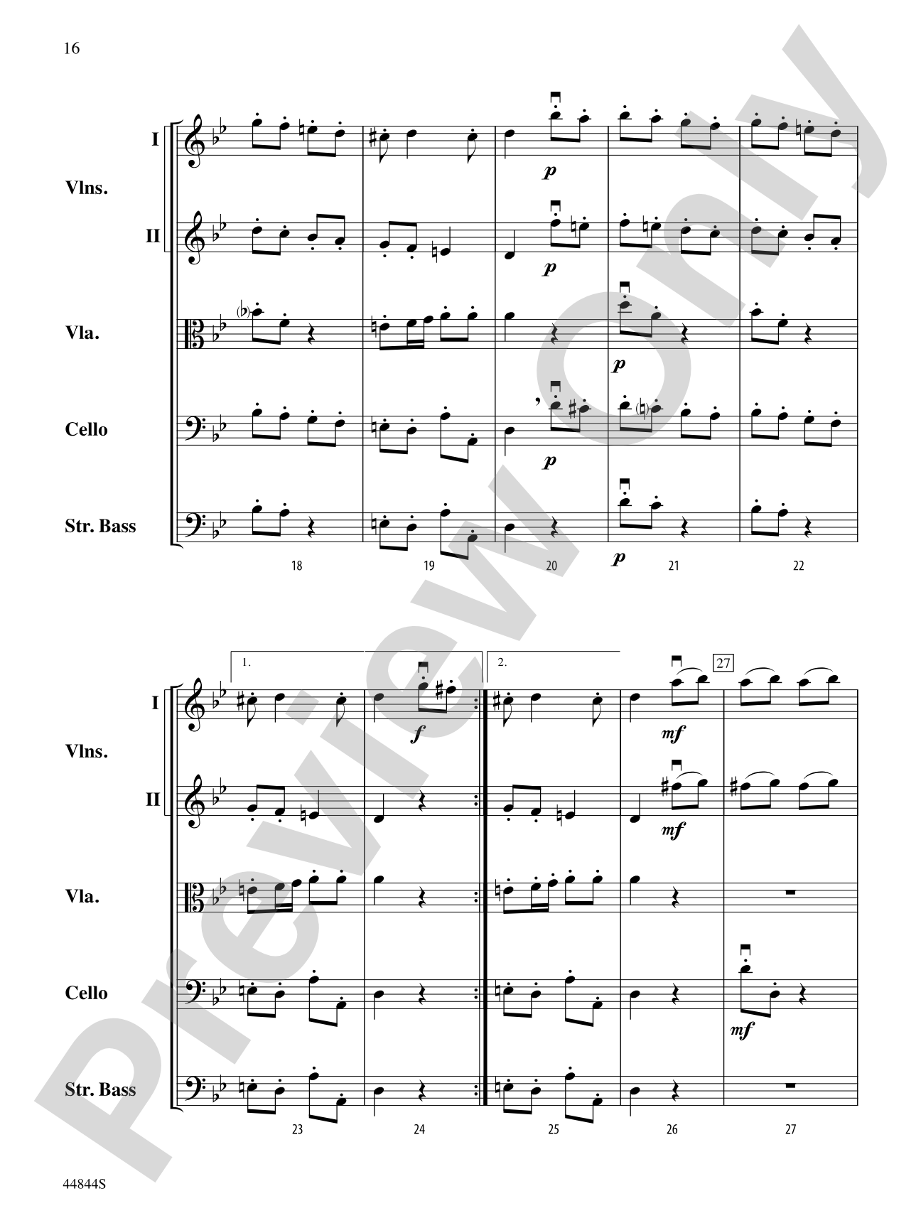 Concerto Grosso, Op. 6, No. 8: Score