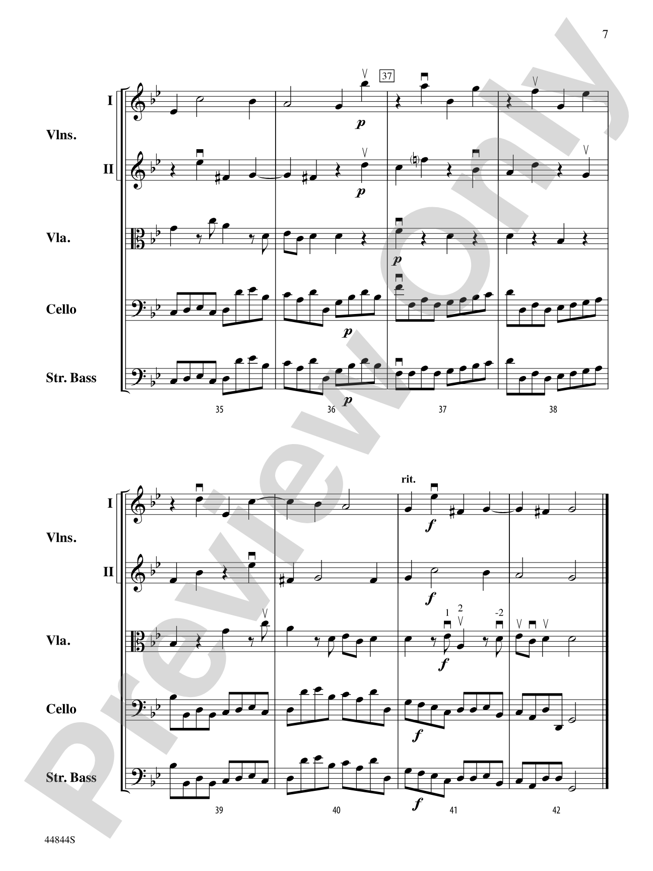 Concerto Grosso, Op. 6, No. 8: Score