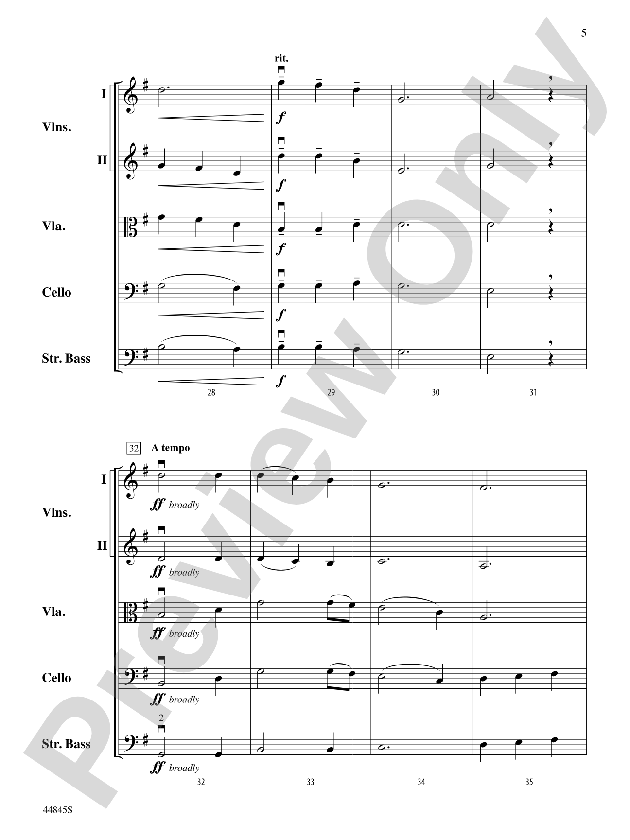 Yorktown: String Orchestra Conductor Score & Parts