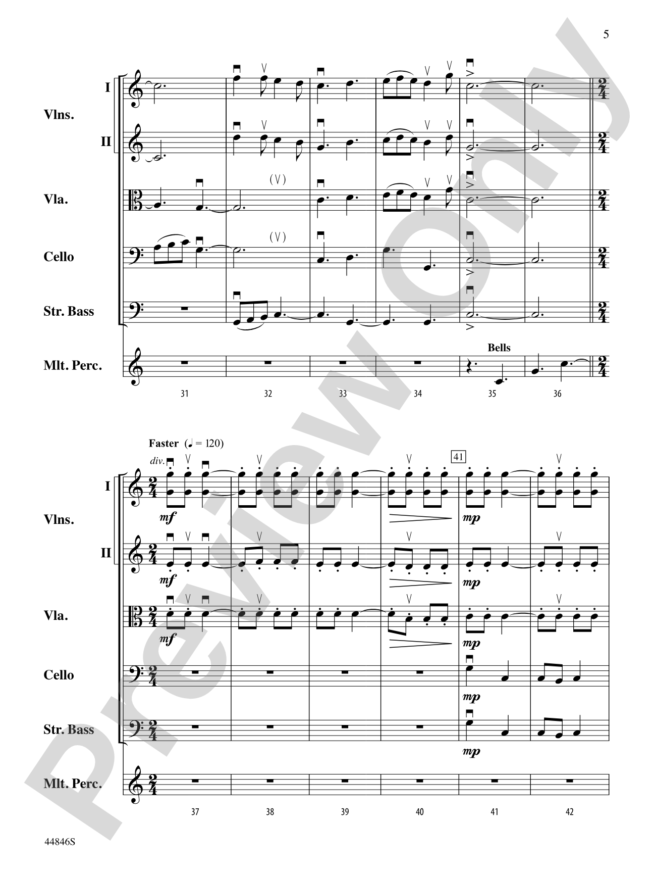 Bring a Torch, Jeanette, Isabella: String Orchestra Conductor Score & Parts