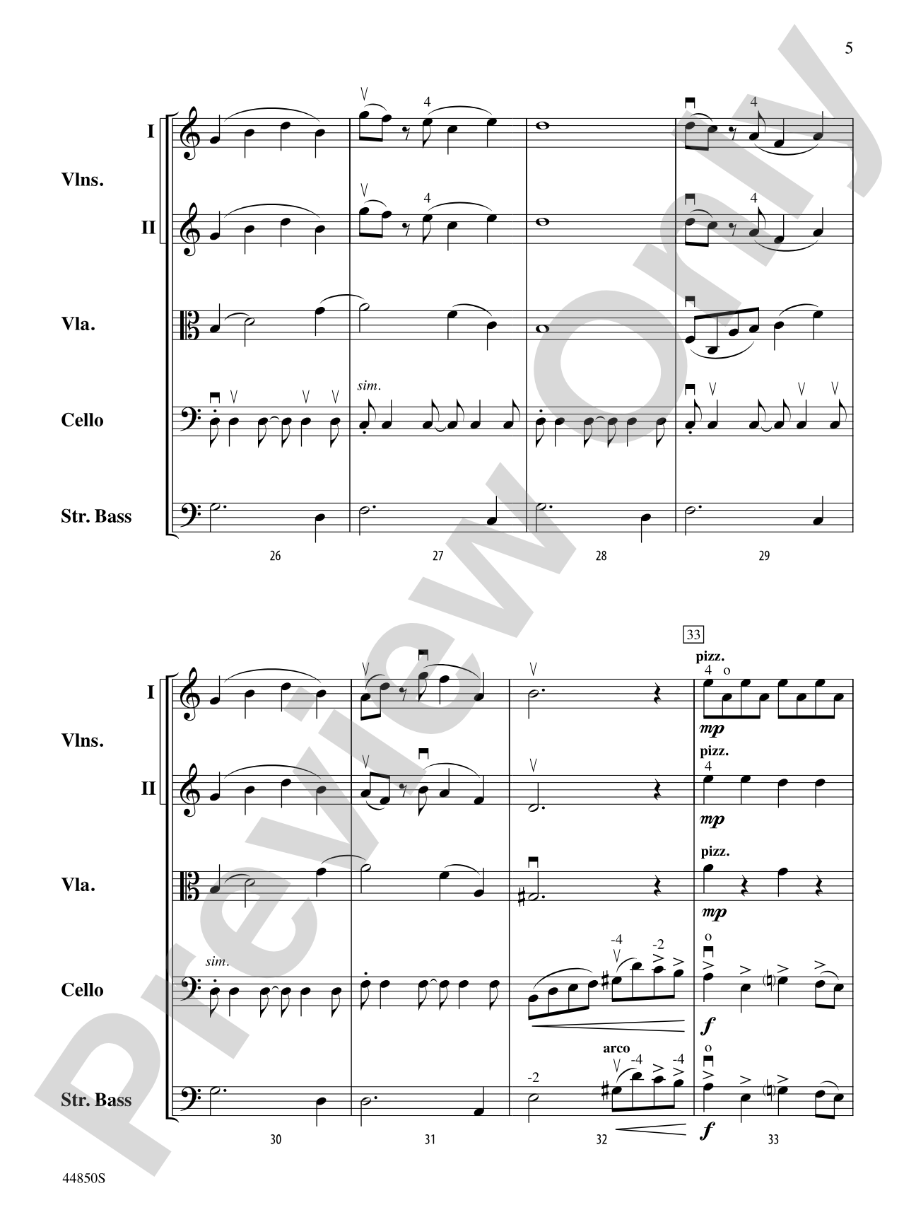 Lost Horizon: String Orchestra Conductor Score & Parts