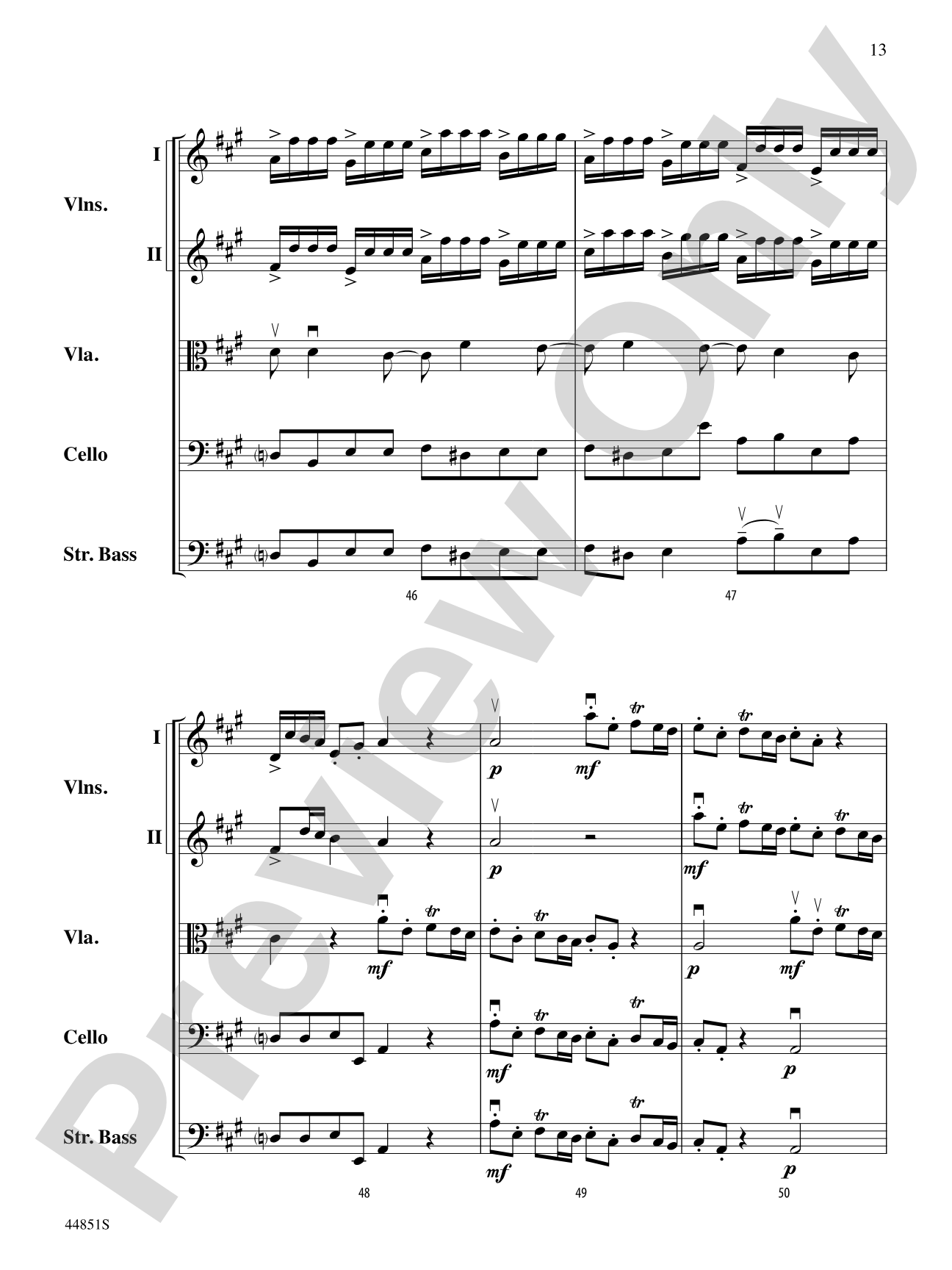 Allegro: String Orchestra Conductor Score & Parts