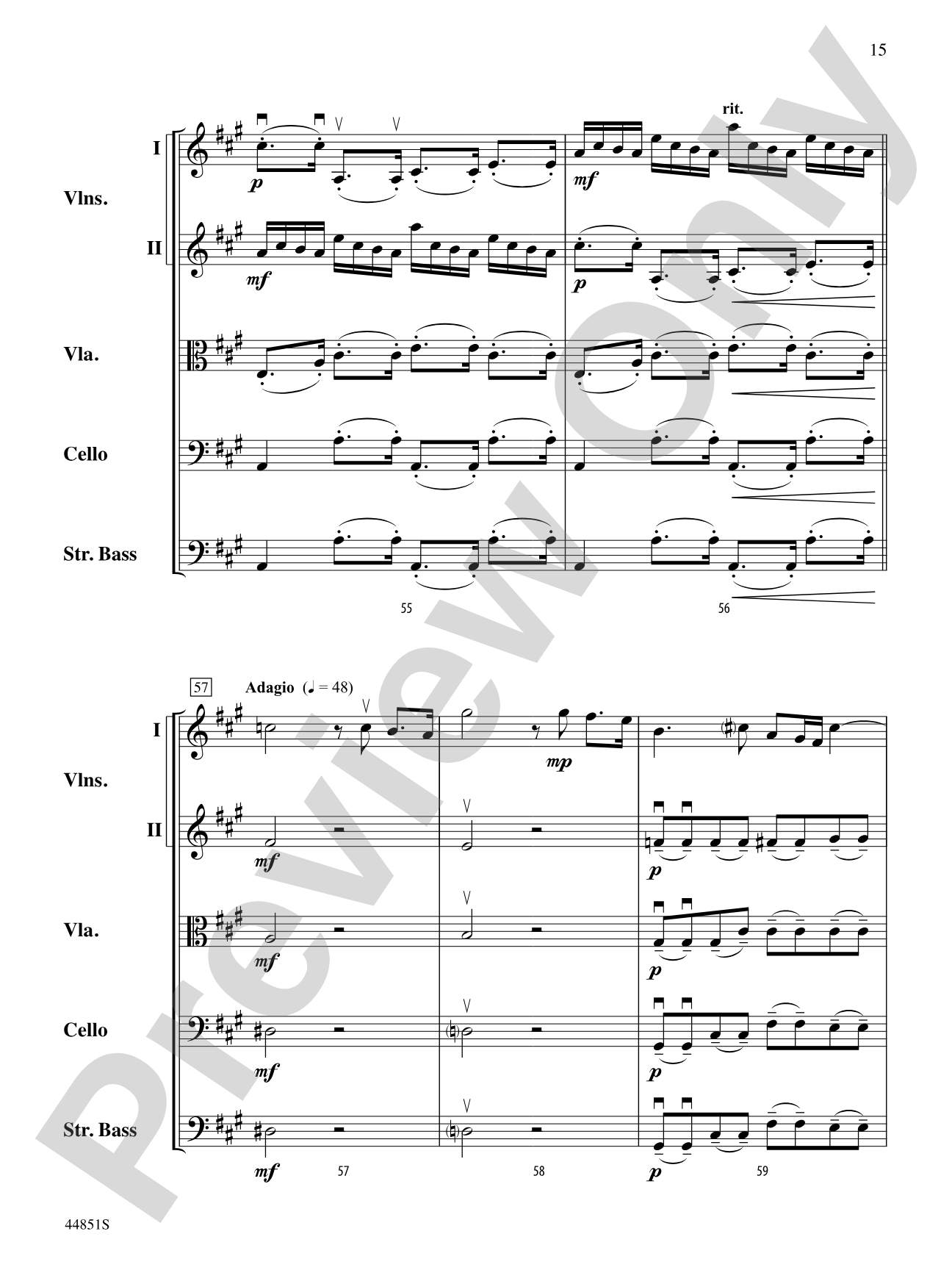 Allegro: String Orchestra Conductor Score & Parts