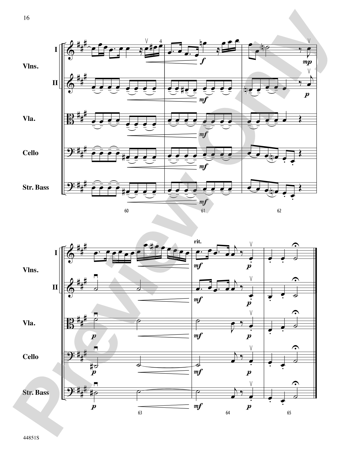 Allegro: String Orchestra Conductor Score & Parts