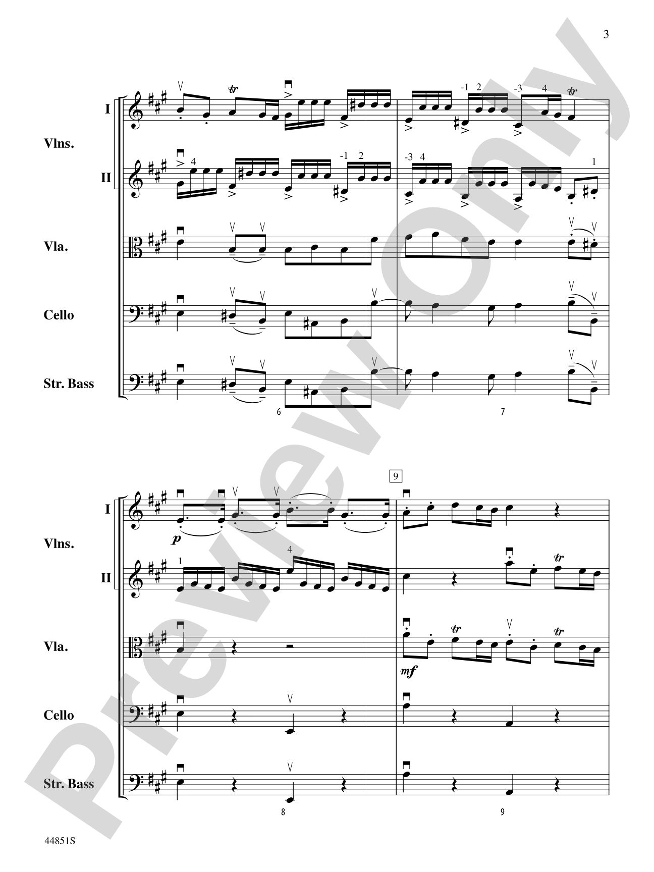 Allegro: String Orchestra Conductor Score & Parts