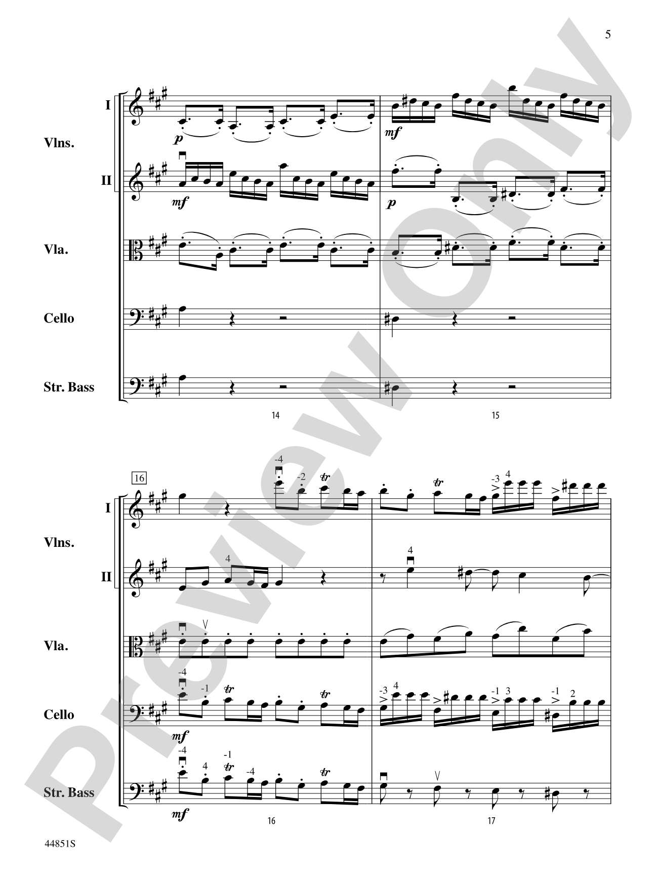 Allegro: String Orchestra Conductor Score & Parts