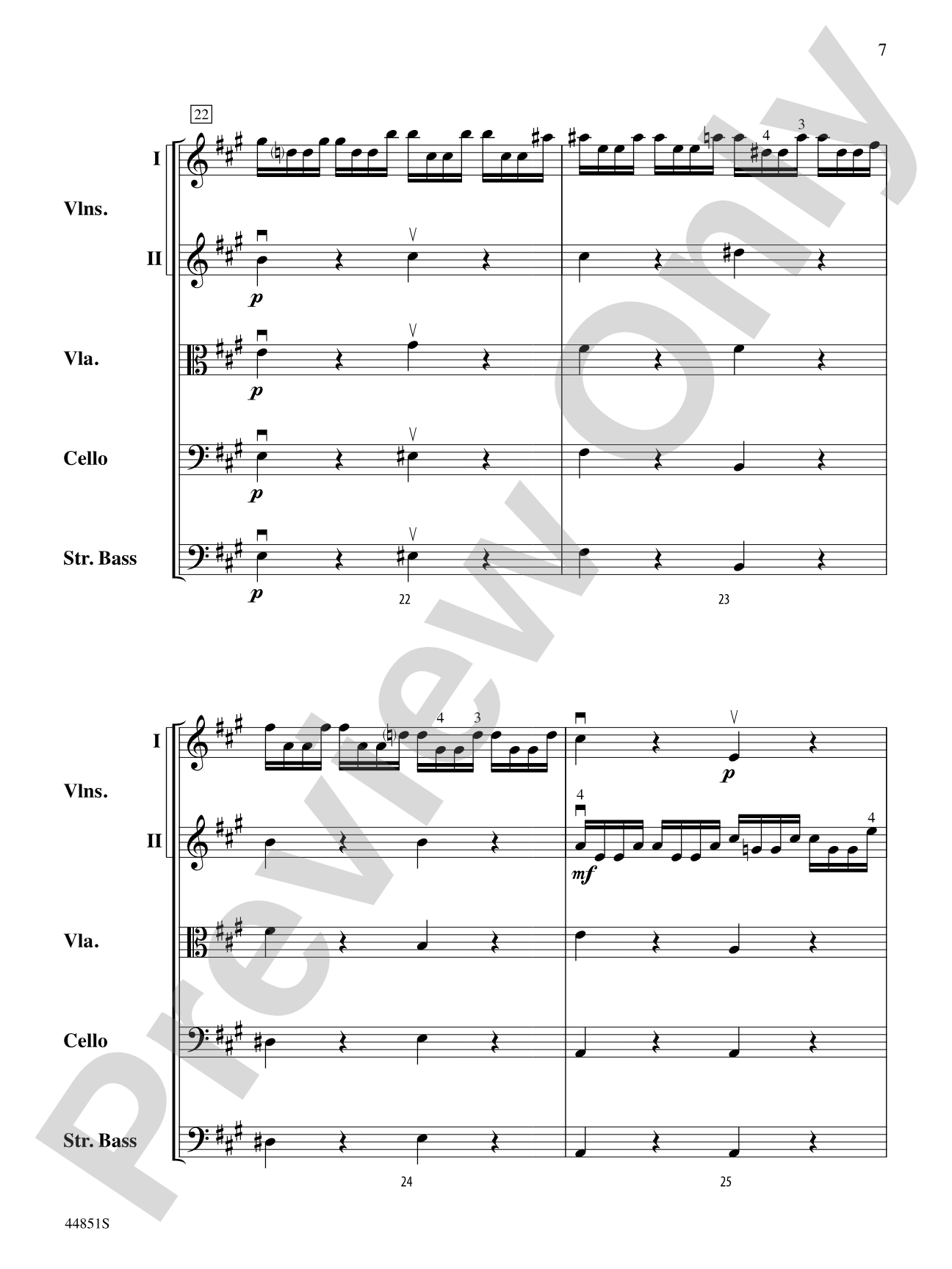 Allegro: String Orchestra Conductor Score & Parts