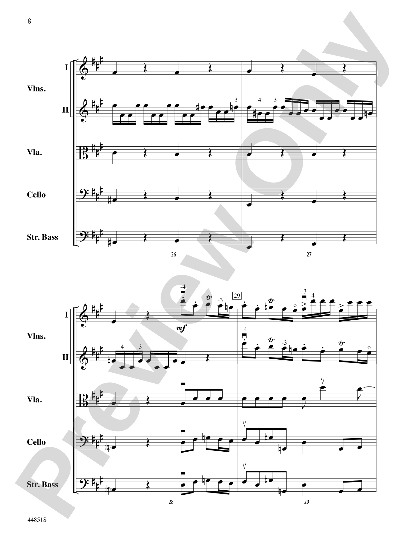 Allegro: String Orchestra Conductor Score & Parts