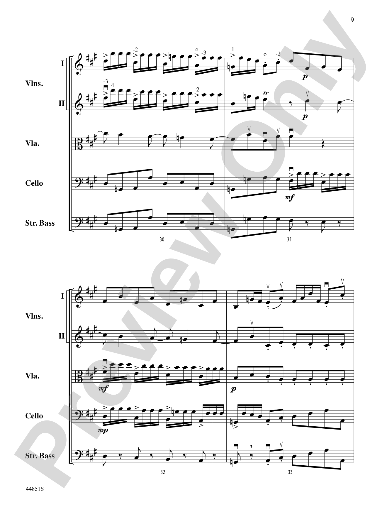 Allegro: String Orchestra Conductor Score & Parts