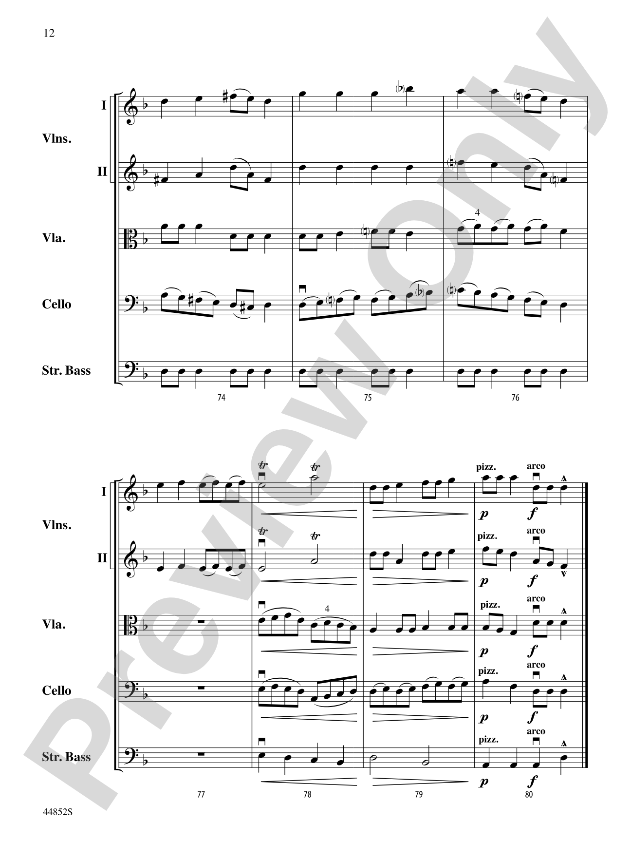 Dreidl Variants: String Orchestra Conductor Score & Parts