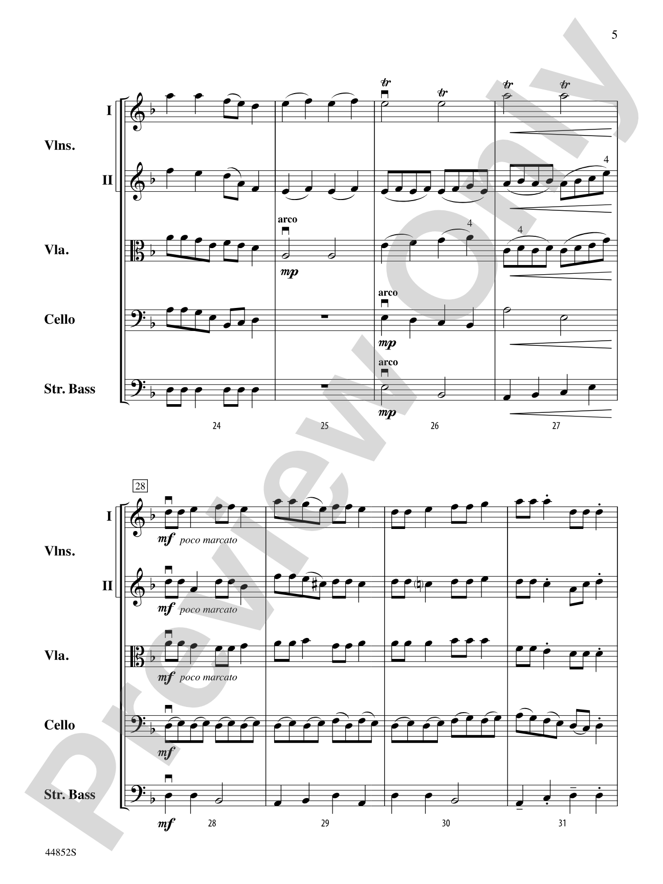 Dreidl Variants: String Orchestra Conductor Score & Parts