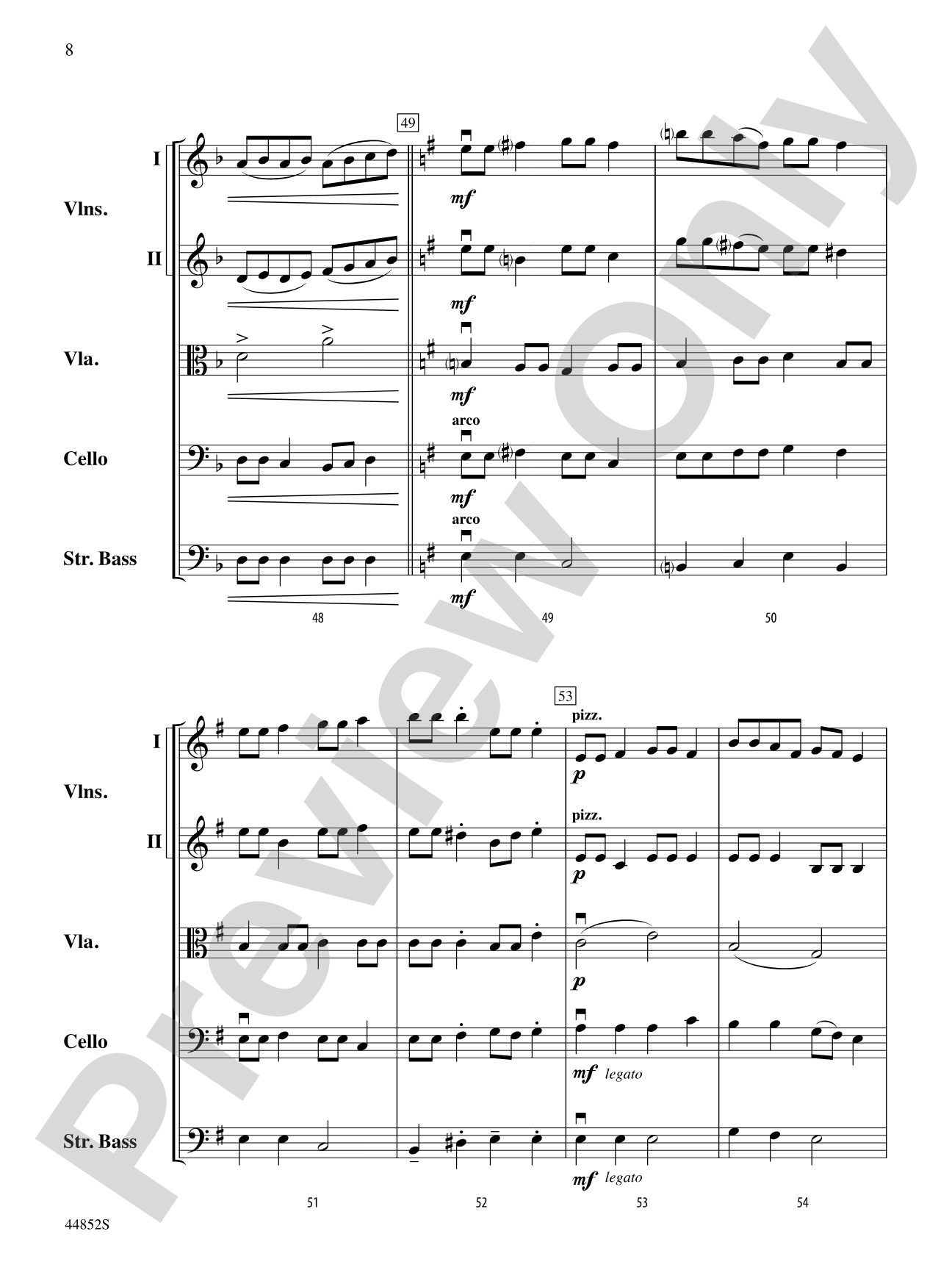 Dreidl Variants: String Orchestra Conductor Score & Parts